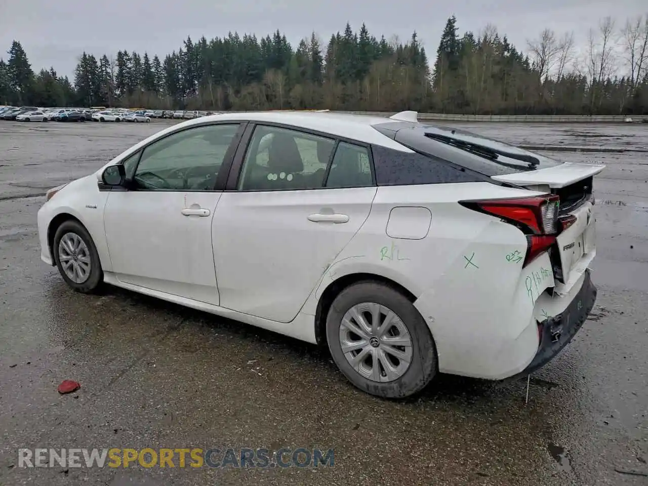 2 fotografías del automóvil dañado JTDKAMFU4M3150074 TOYOTA PRIUS 2021