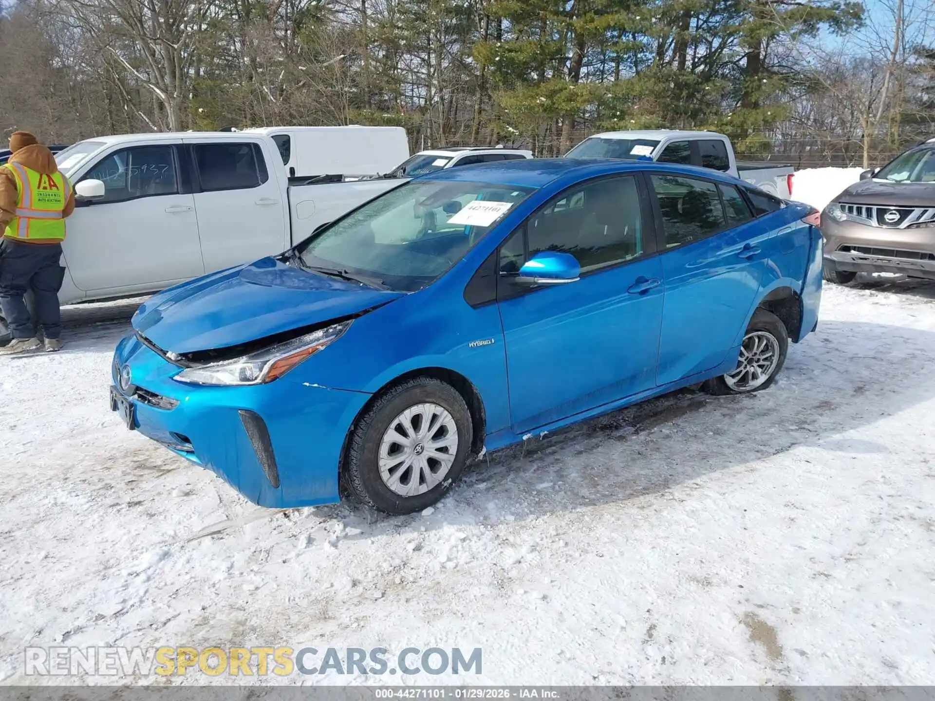 2 fotografías del automóvil dañado JTDKAMFU5M3141156 TOYOTA PRIUS 2021
