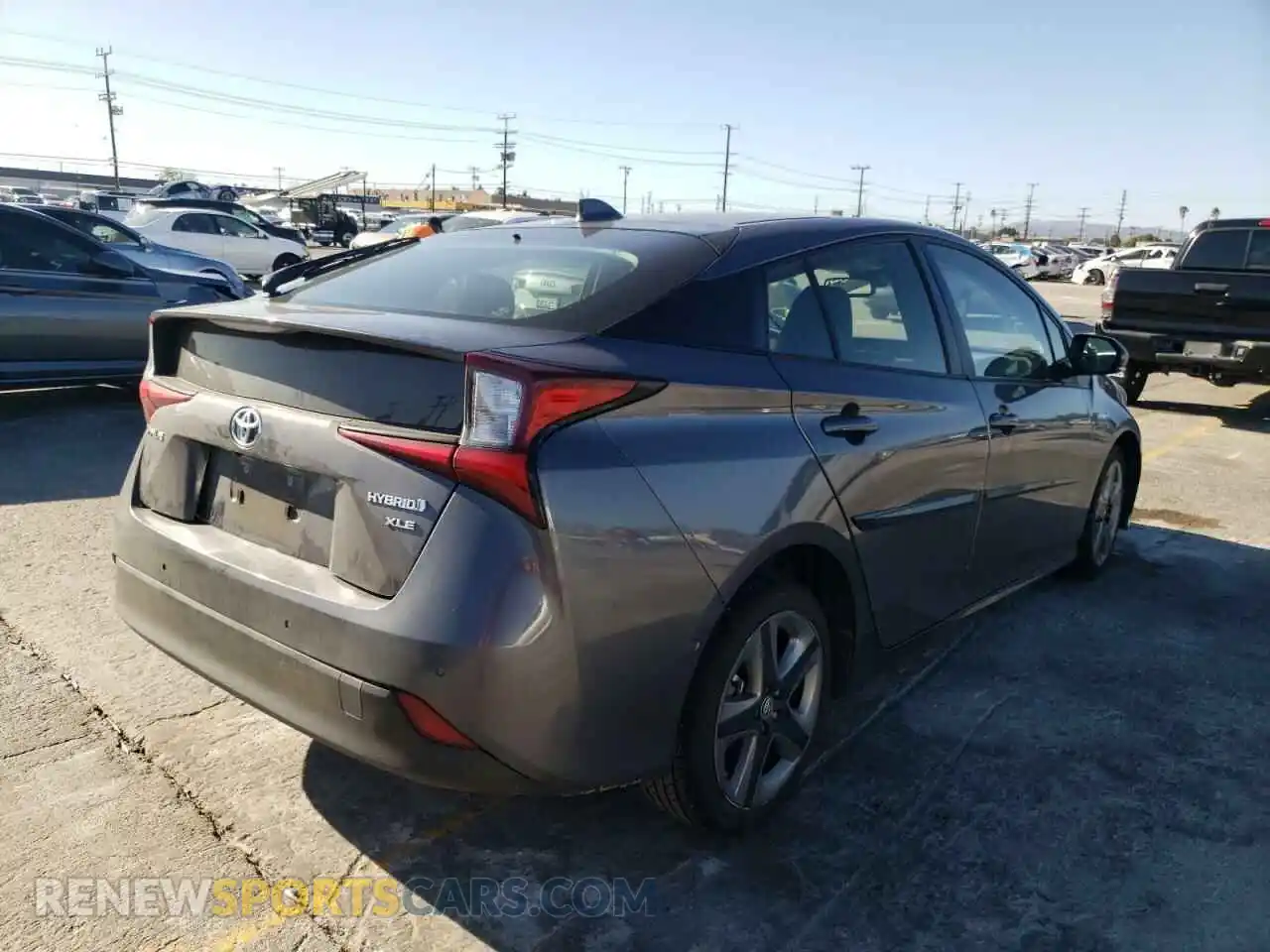 3 fotografías del automóvil dañado JTDKAMFU6M3134636 TOYOTA PRIUS 2021
