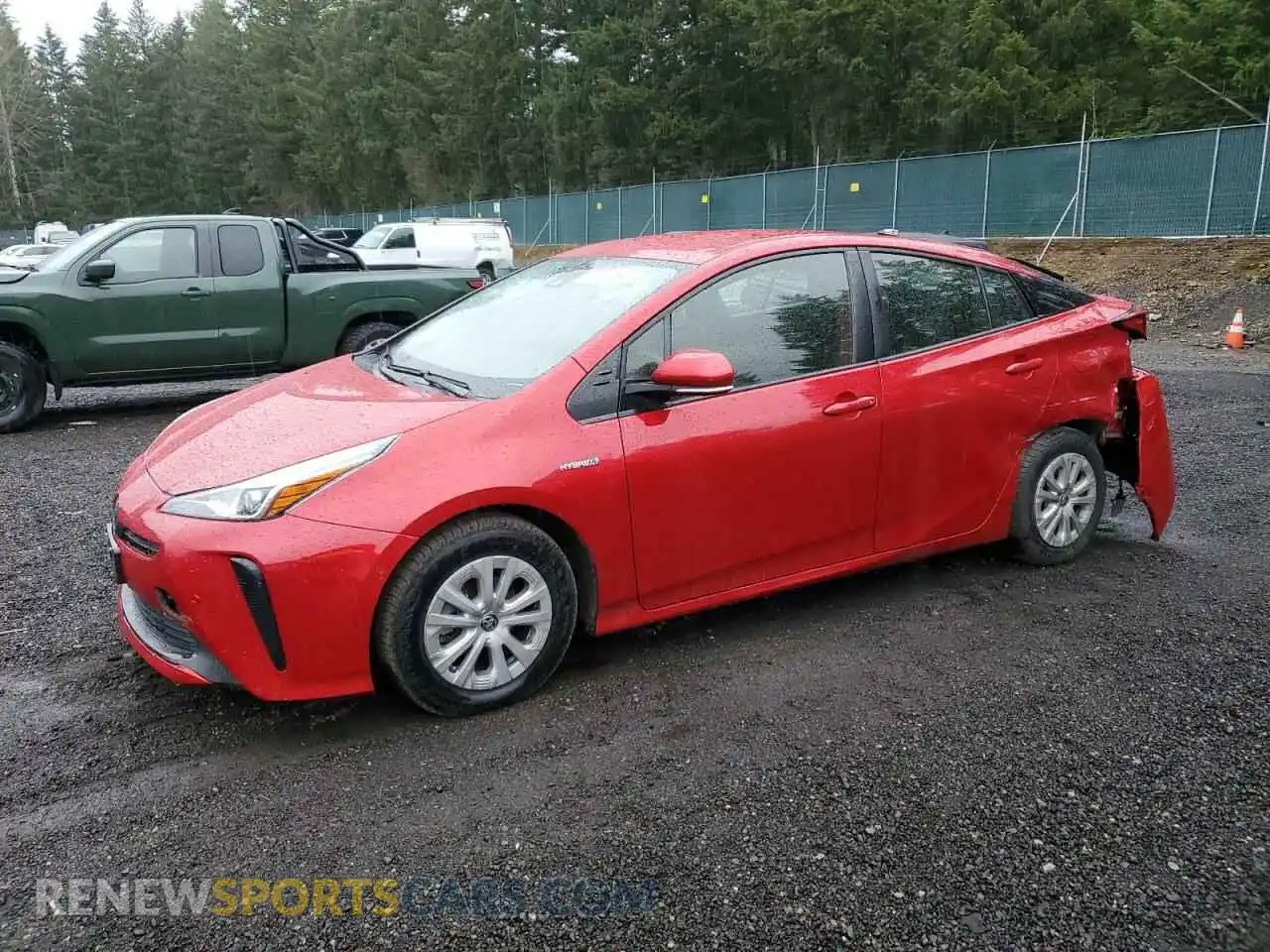1 Photograph of a damaged car JTDKAMFU6M3149203 TOYOTA PRIUS 2021