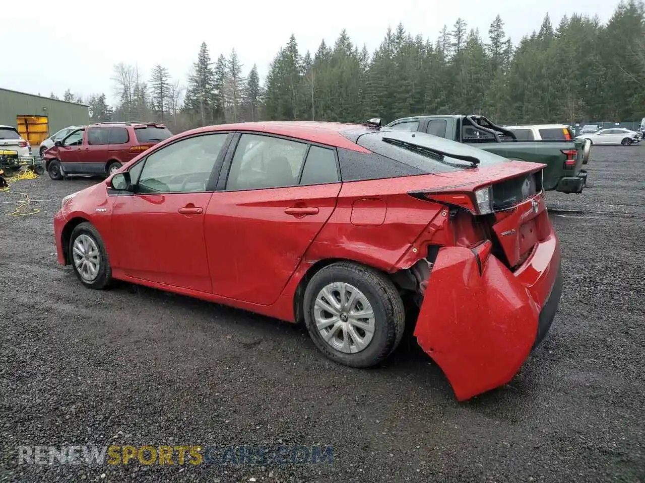 2 Photograph of a damaged car JTDKAMFU6M3149203 TOYOTA PRIUS 2021