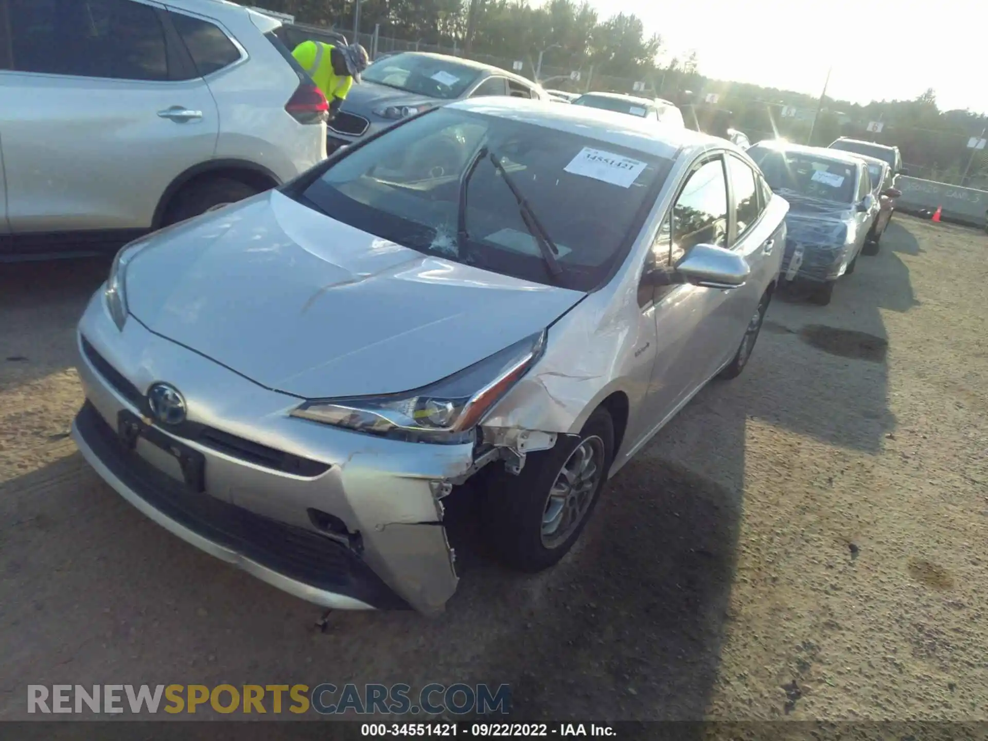 2 Photograph of a damaged car JTDKAMFU7M3142714 TOYOTA PRIUS 2021