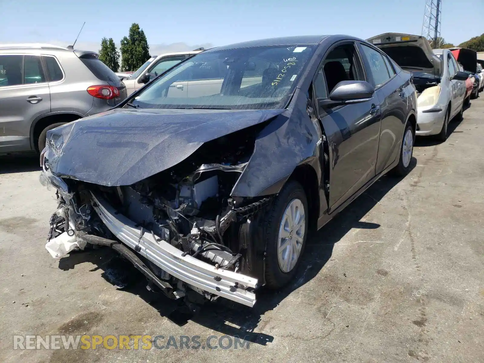 2 Photograph of a damaged car JTDKAMFU7M3149050 TOYOTA PRIUS 2021