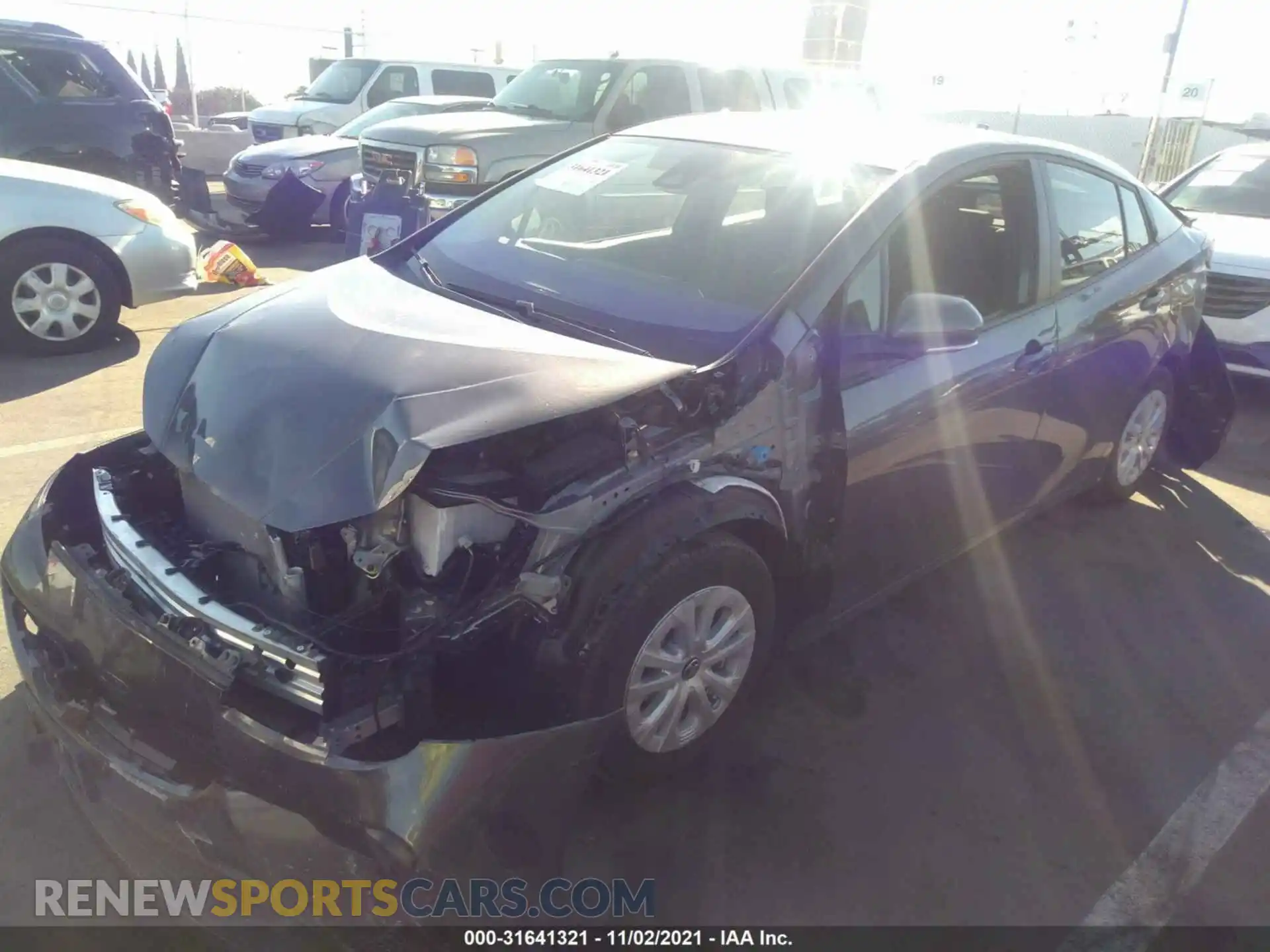 2 Photograph of a damaged car JTDKAMFU7M3150912 TOYOTA PRIUS 2021