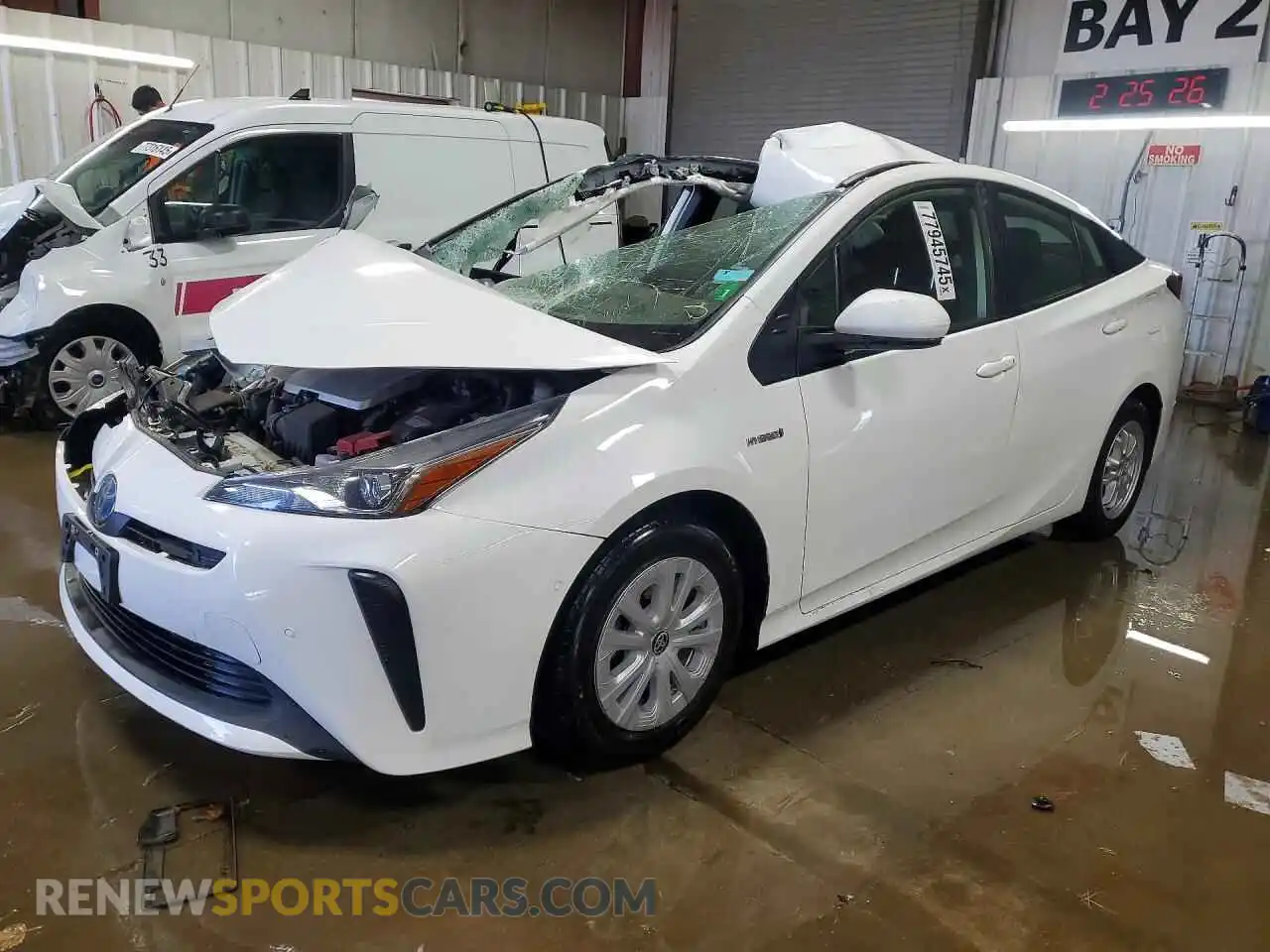 1 Photograph of a damaged car JTDKAMFU8M3144374 TOYOTA PRIUS 2021