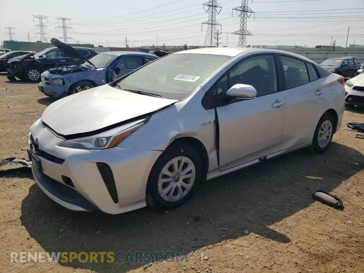 1 Photograph of a damaged car JTDKAMFUXM3134235 TOYOTA PRIUS 2021