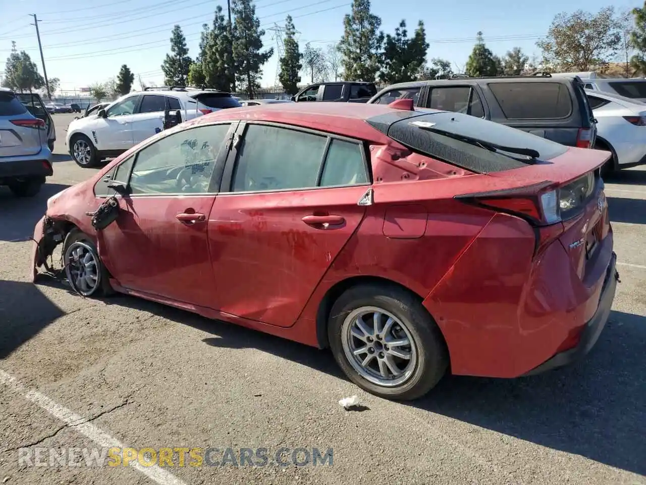 2 Photograph of a damaged car JTDKAMFUXM3148409 TOYOTA PRIUS 2021