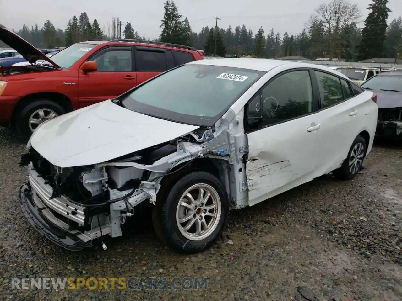 1 Photograph of a damaged car JTDL9MFU2M3028861 TOYOTA PRIUS 2021
