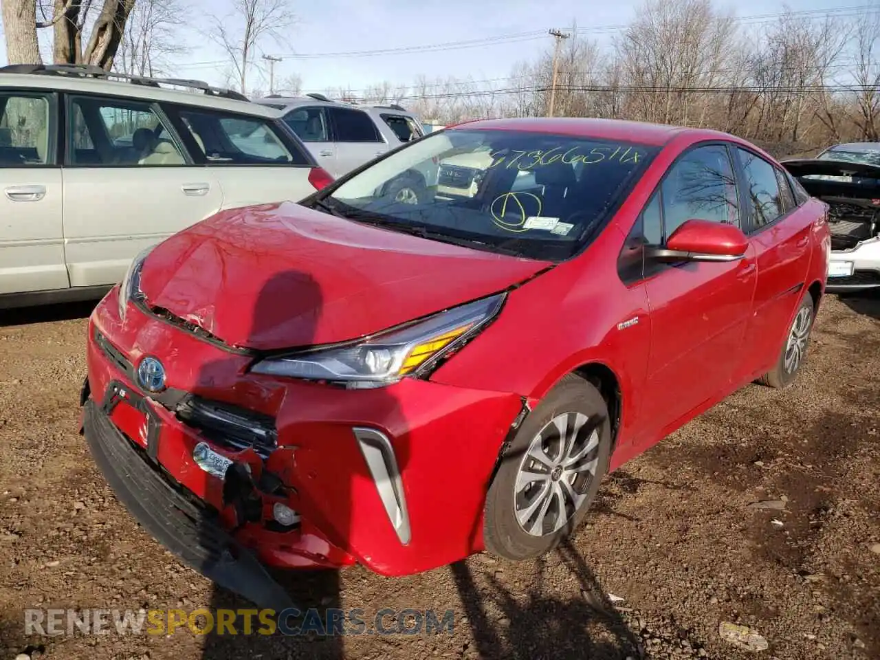 2 Photograph of a damaged car JTDL9MFU3M3030523 TOYOTA PRIUS 2021