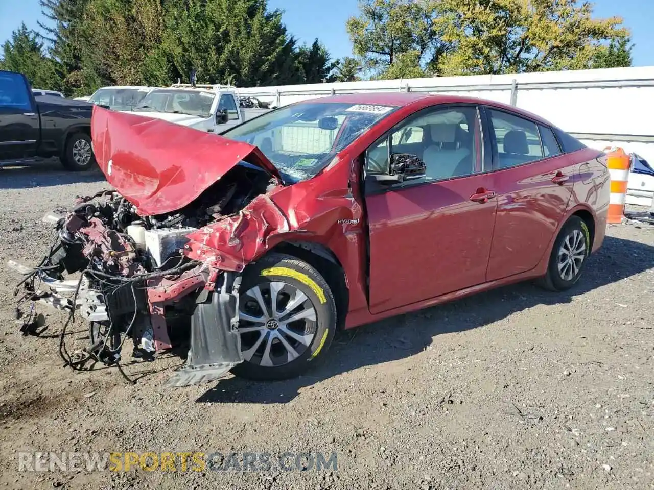 1 fotografías del automóvil dañado JTDL9MFU8M3024023 TOYOTA PRIUS 2021
