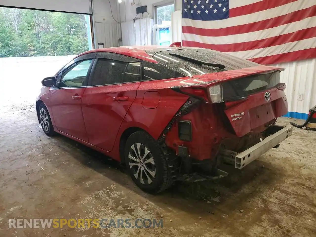 2 fotografías del automóvil dañado JTDL9MFU9M3028808 TOYOTA PRIUS 2021