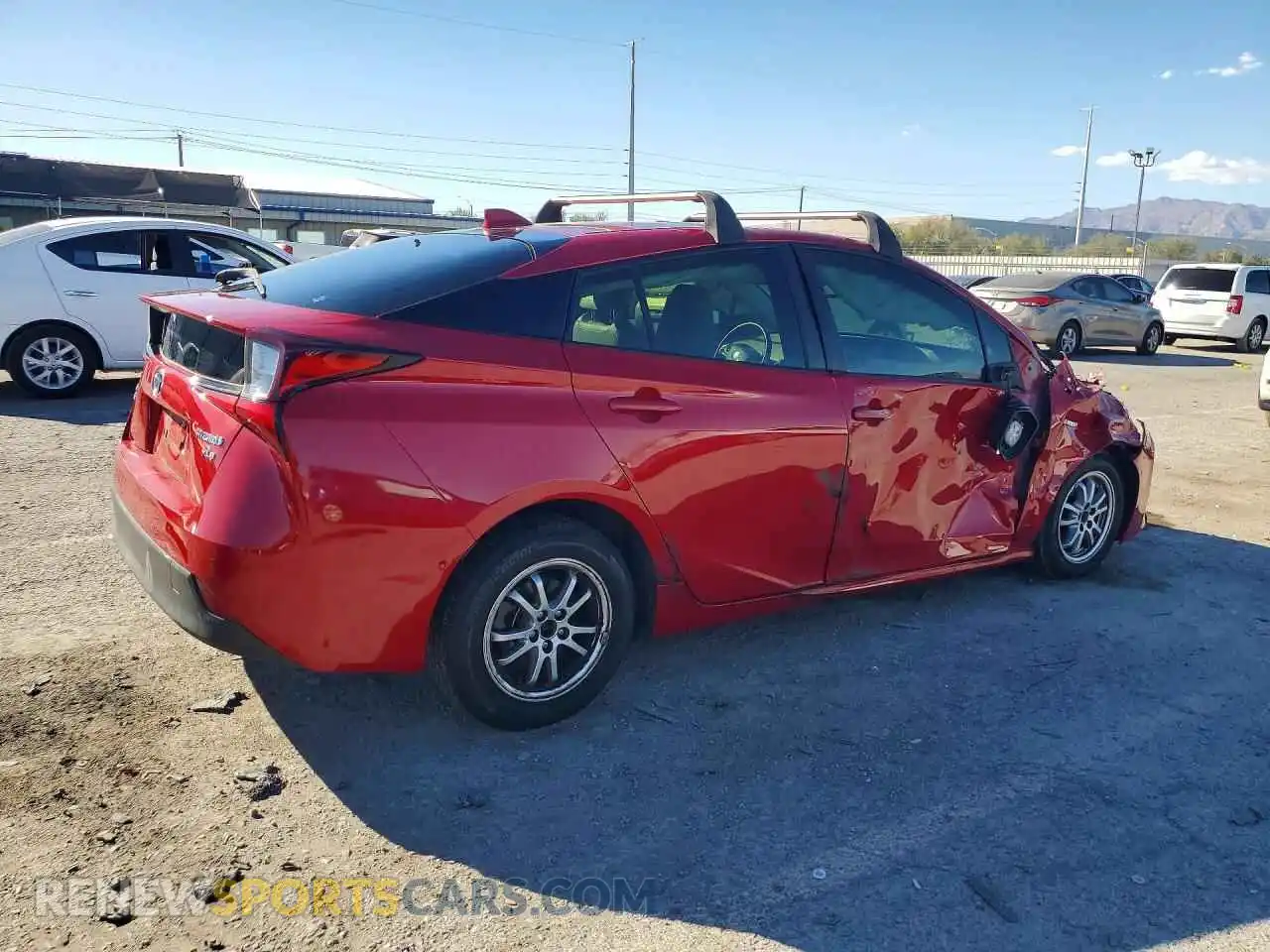 3 fotografías del automóvil dañado JTDL9MFUXM3023956 TOYOTA PRIUS 2021