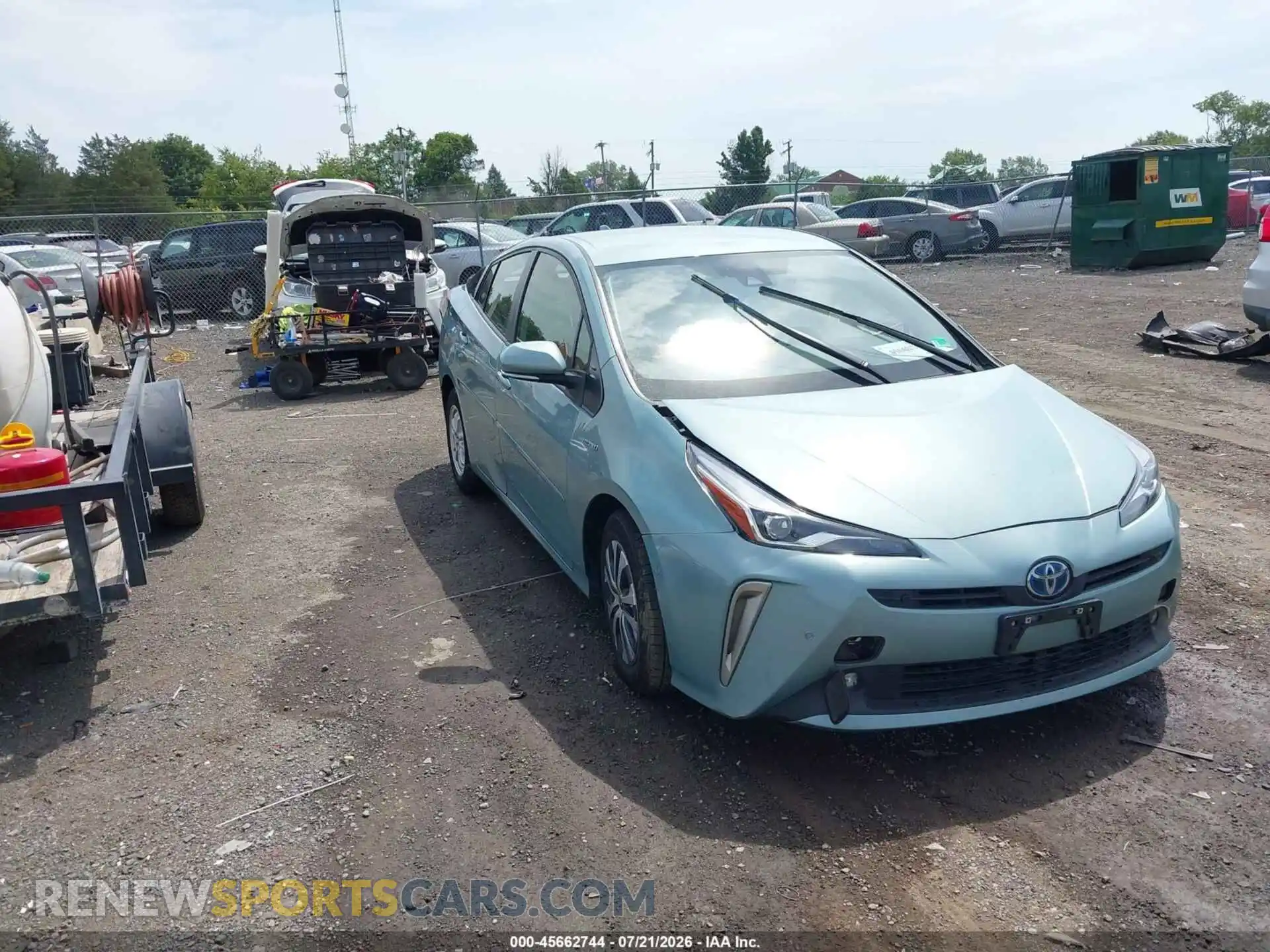1 Photograph of a damaged car JTDL9MFUXM3024511 TOYOTA PRIUS 2021