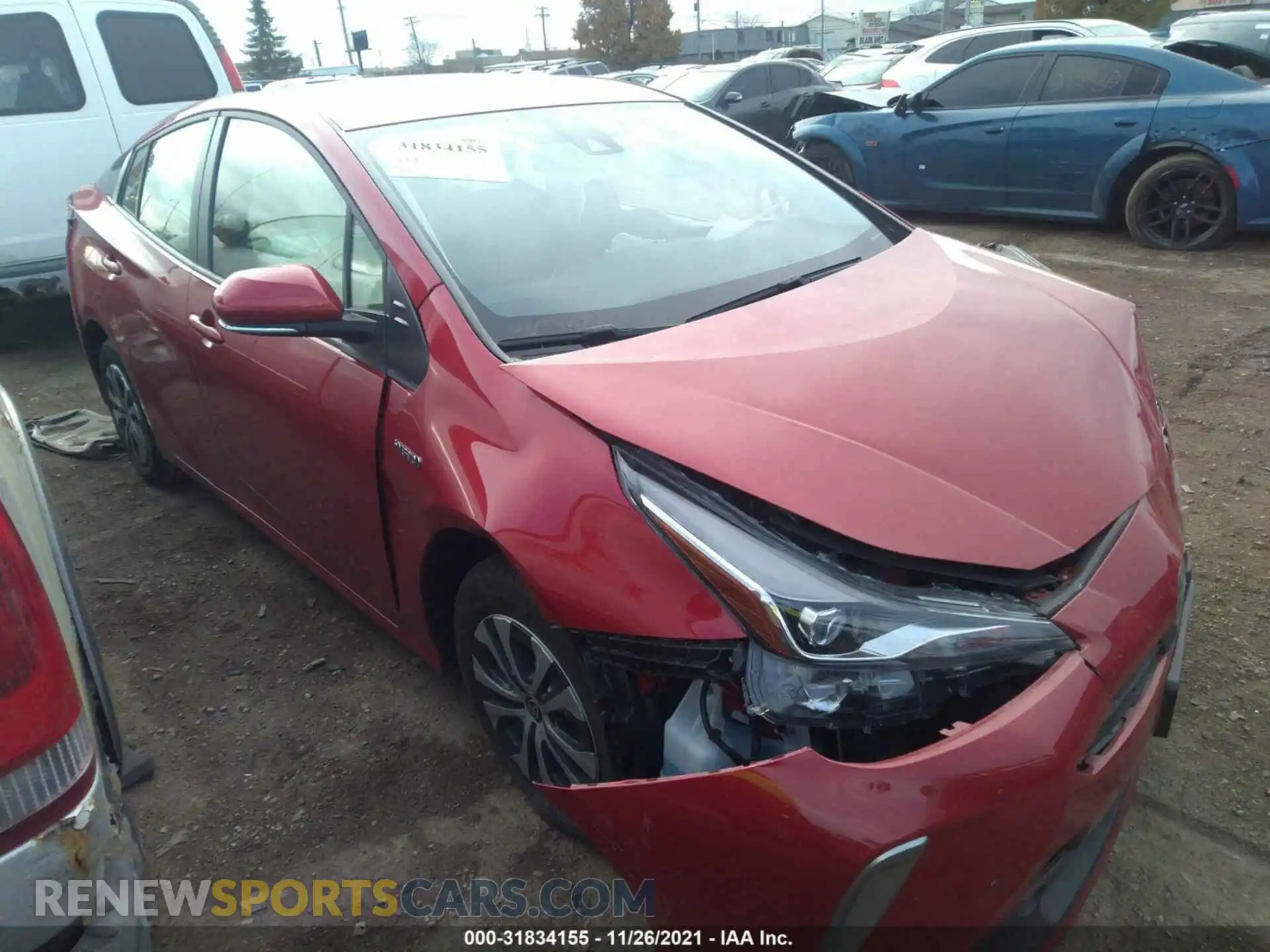 1 Photograph of a damaged car JTDL9MFUXM3025559 TOYOTA PRIUS 2021