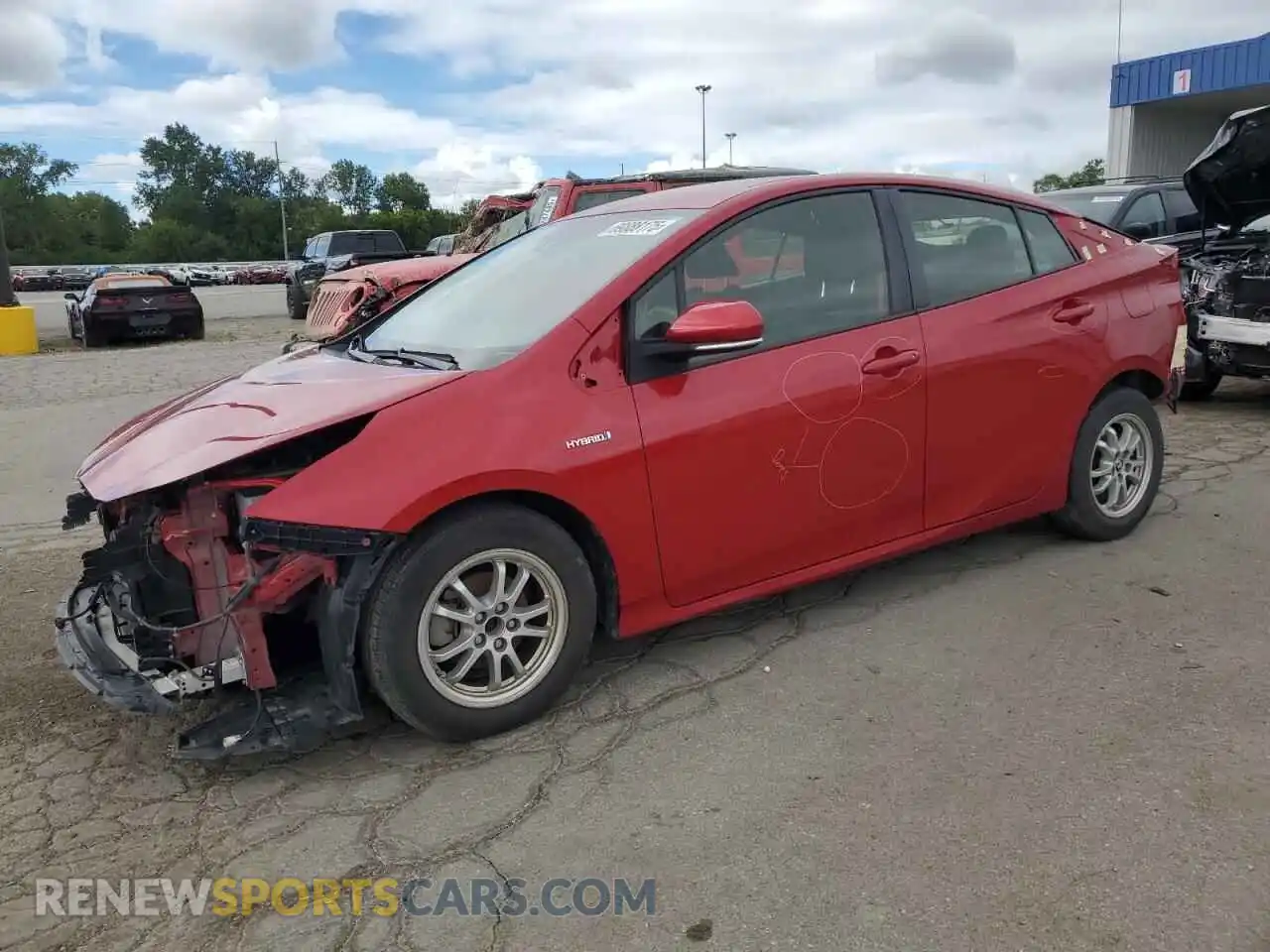 1 Photograph of a damaged car JTDL9MFUXM3030440 TOYOTA PRIUS 2021