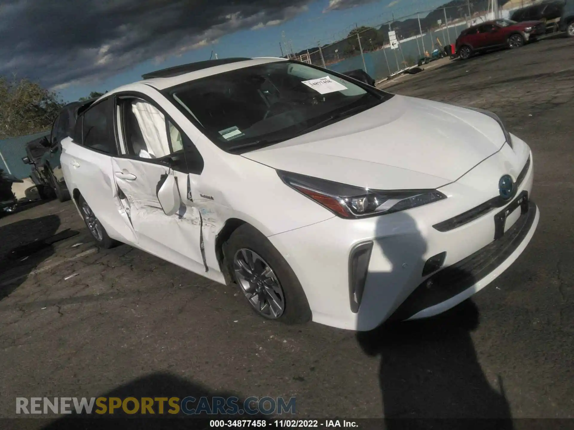 1 fotografías del automóvil dañado JTDKAMFU8N3162715 TOYOTA PRIUS 2022