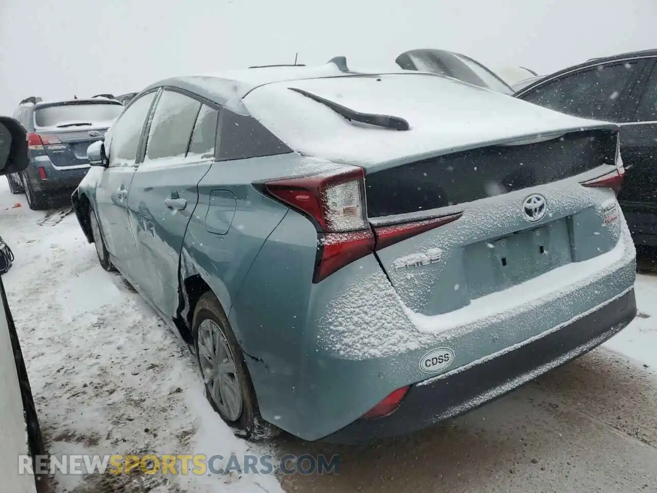 2 Photograph of a damaged car JTDKAMFU6N3187693 TOYOTA PRIUS NIGH 2022