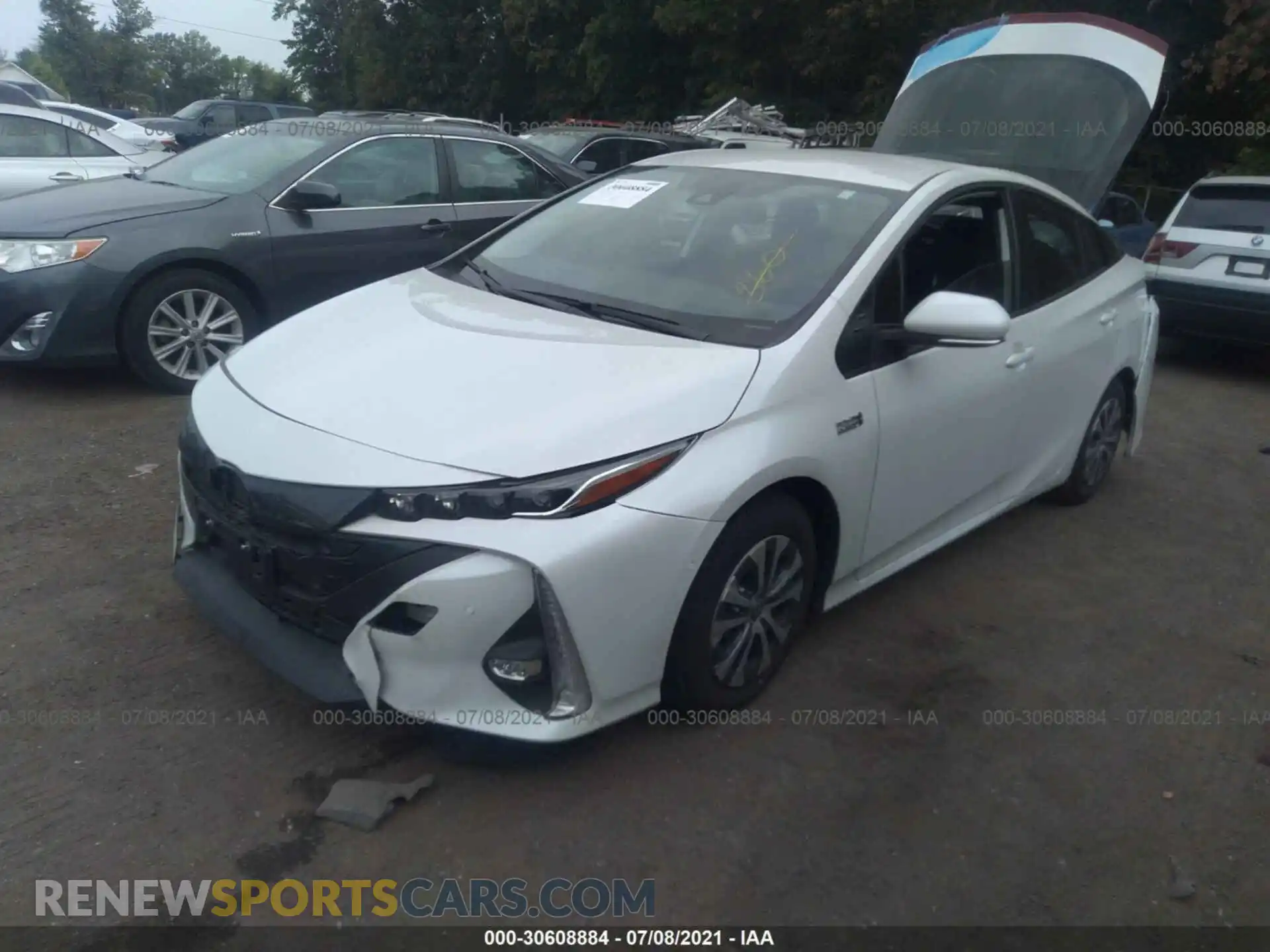2 Photograph of a damaged car JTDKAMFPXM3178326 TOYOTA PRIUS PRIME 2021