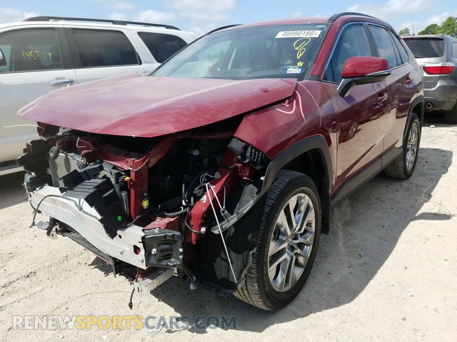 2 Photograph of a damaged car 2T3C1RFV0KC021142 TOYOTA RAV4 2019