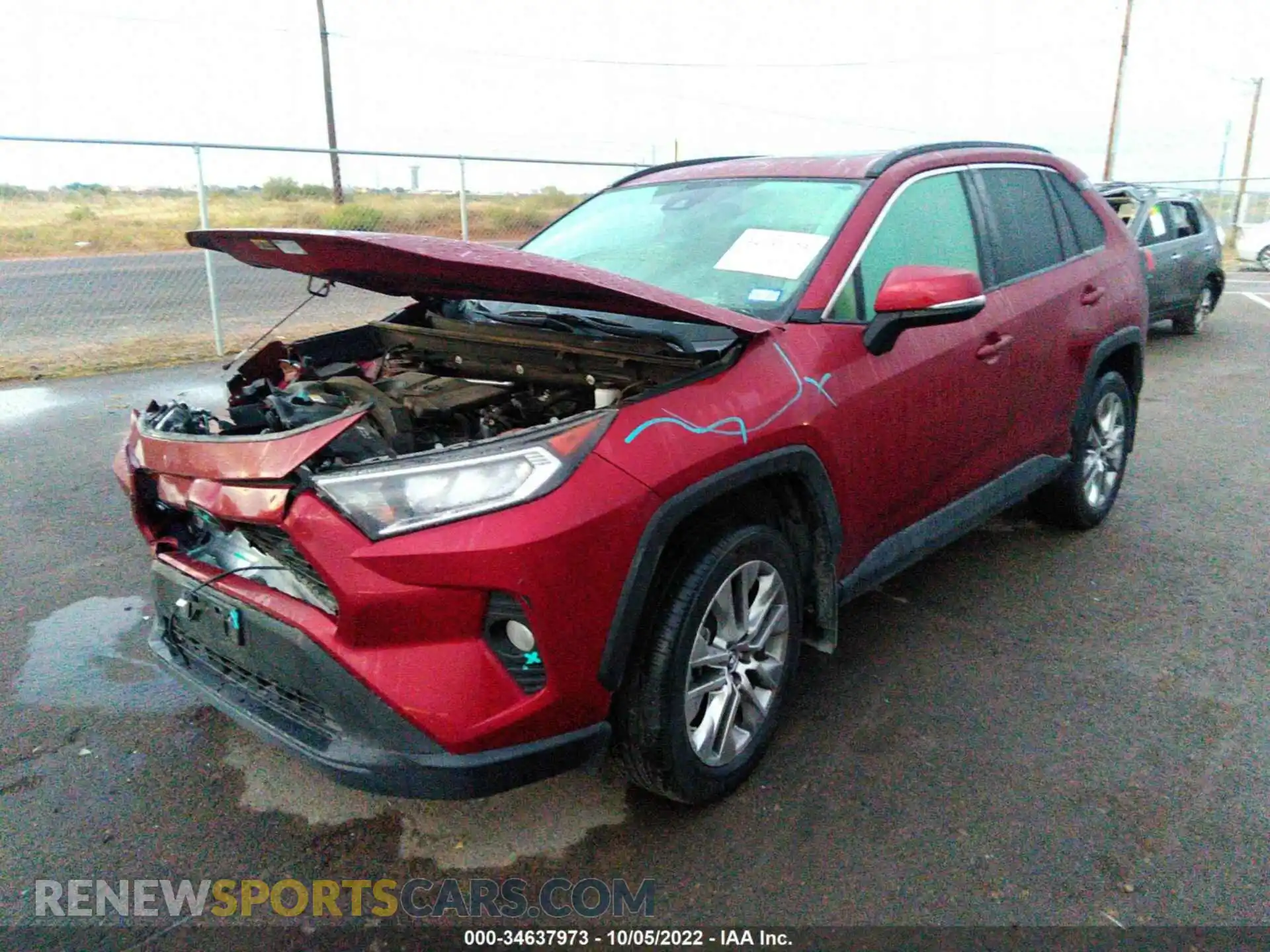 2 Photograph of a damaged car 2T3C1RFV9KC009975 TOYOTA RAV4 2019
