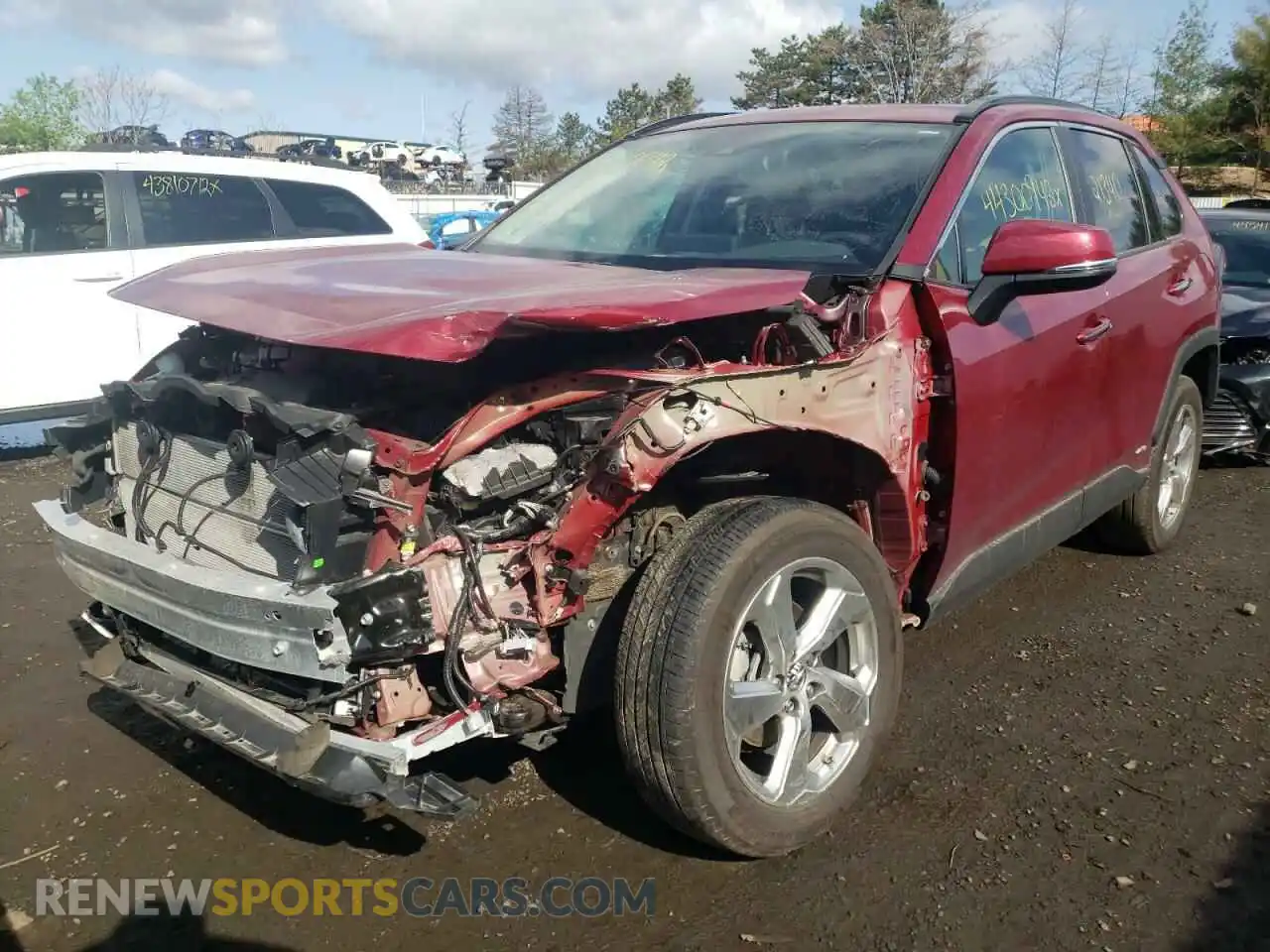 2 Photograph of a damaged car 2T3DWRFV2KW014715 TOYOTA RAV4 2019