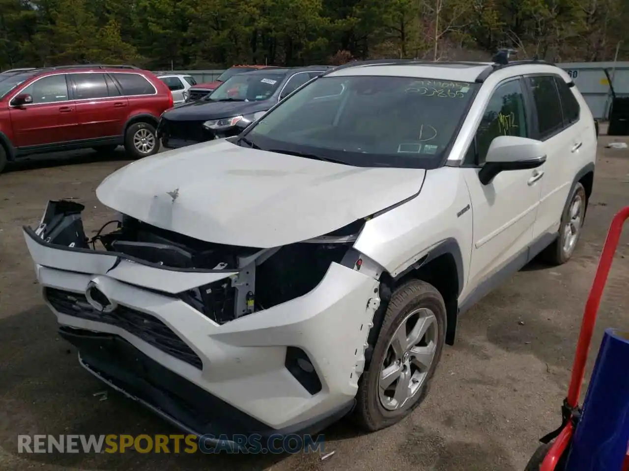 2 fotografías del automóvil dañado 2T3DWRFV6KW033865 TOYOTA RAV4 2019