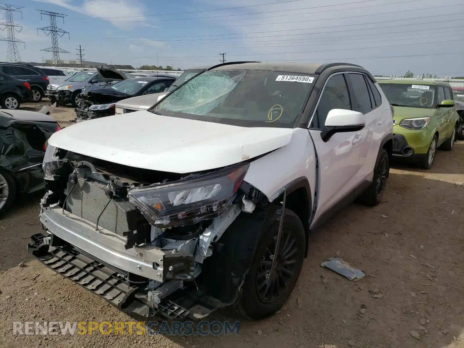 2 Photograph of a damaged car 2T3G1RFV2KW013981 TOYOTA RAV4 2019