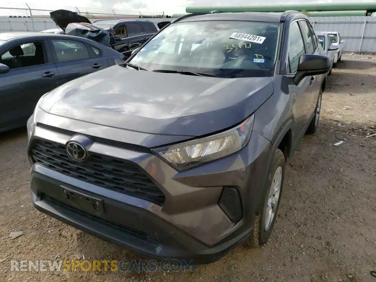 2 Photograph of a damaged car 2T3H1RFV4KW041415 TOYOTA RAV4 2019