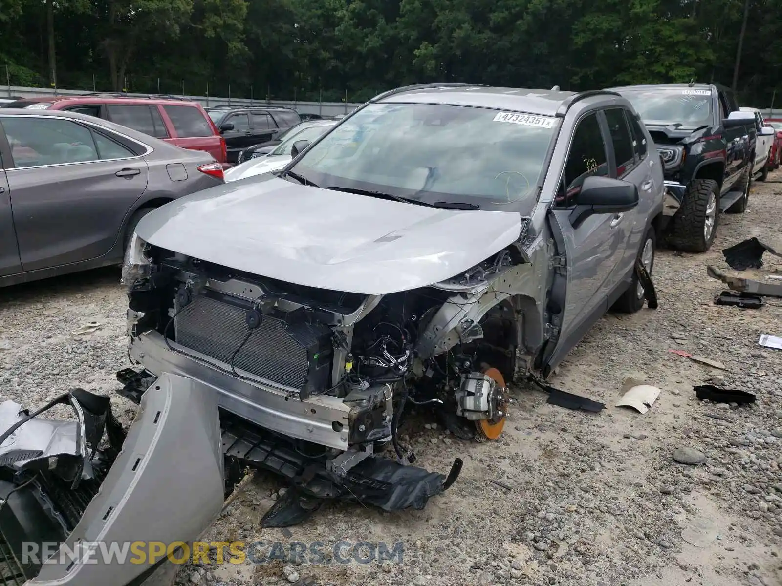 2 Photograph of a damaged car 2T3H1RFV7KW045569 TOYOTA RAV4 2019