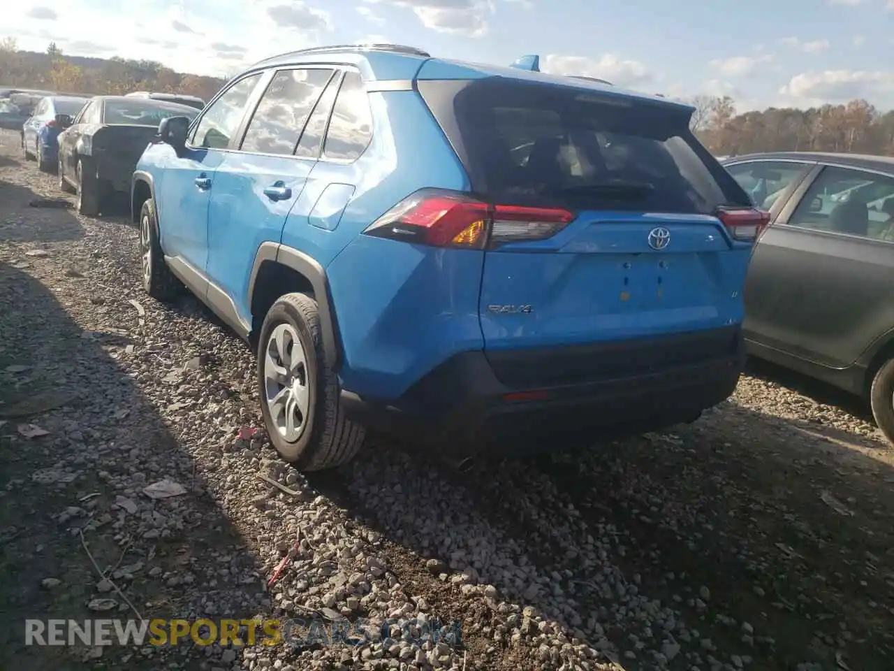 3 fotografías del automóvil dañado 2T3H1RFV7KW046821 TOYOTA RAV4 2019