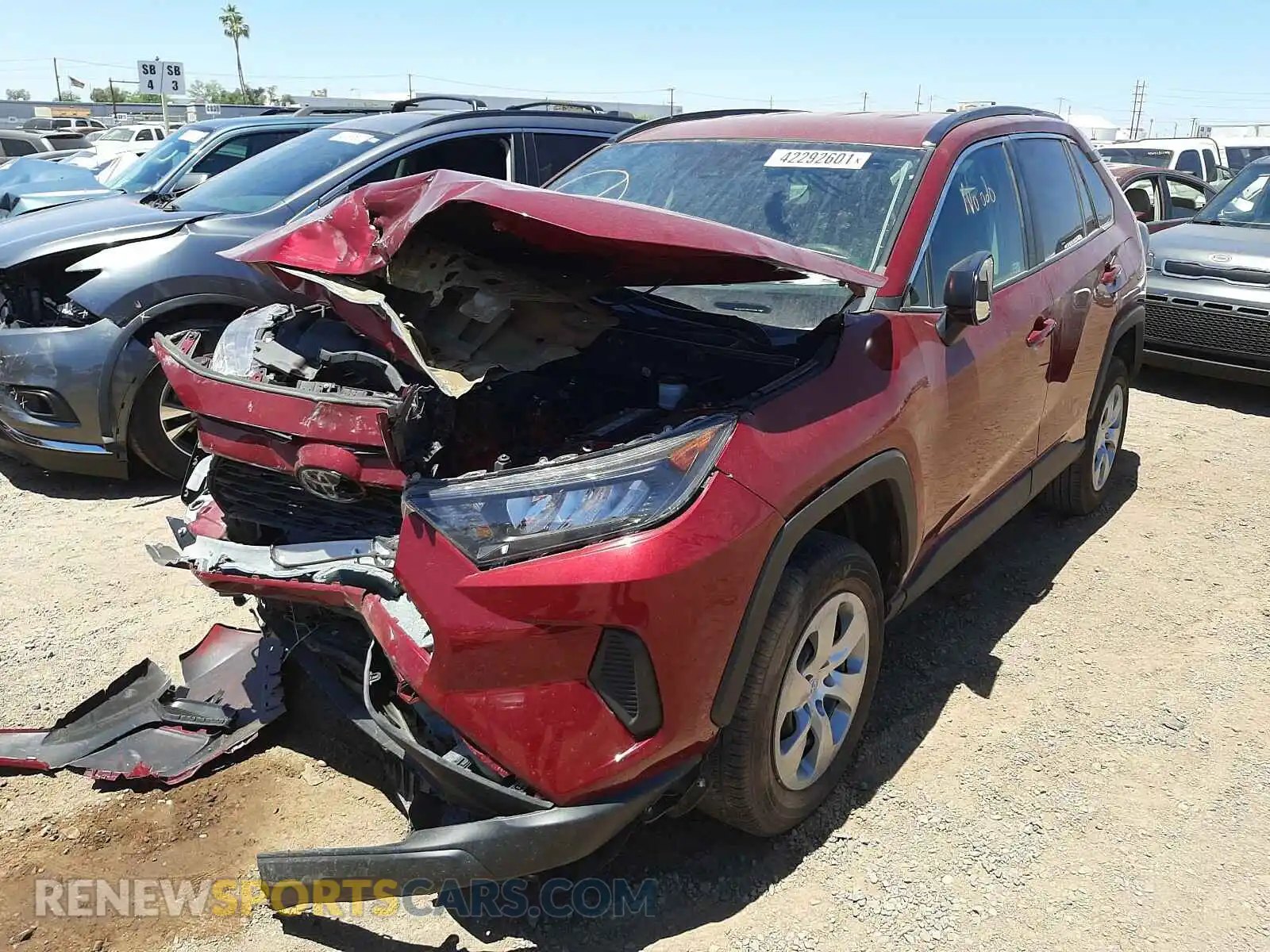 2 Photograph of a damaged car 2T3H1RFV8KC013571 TOYOTA RAV4 2019