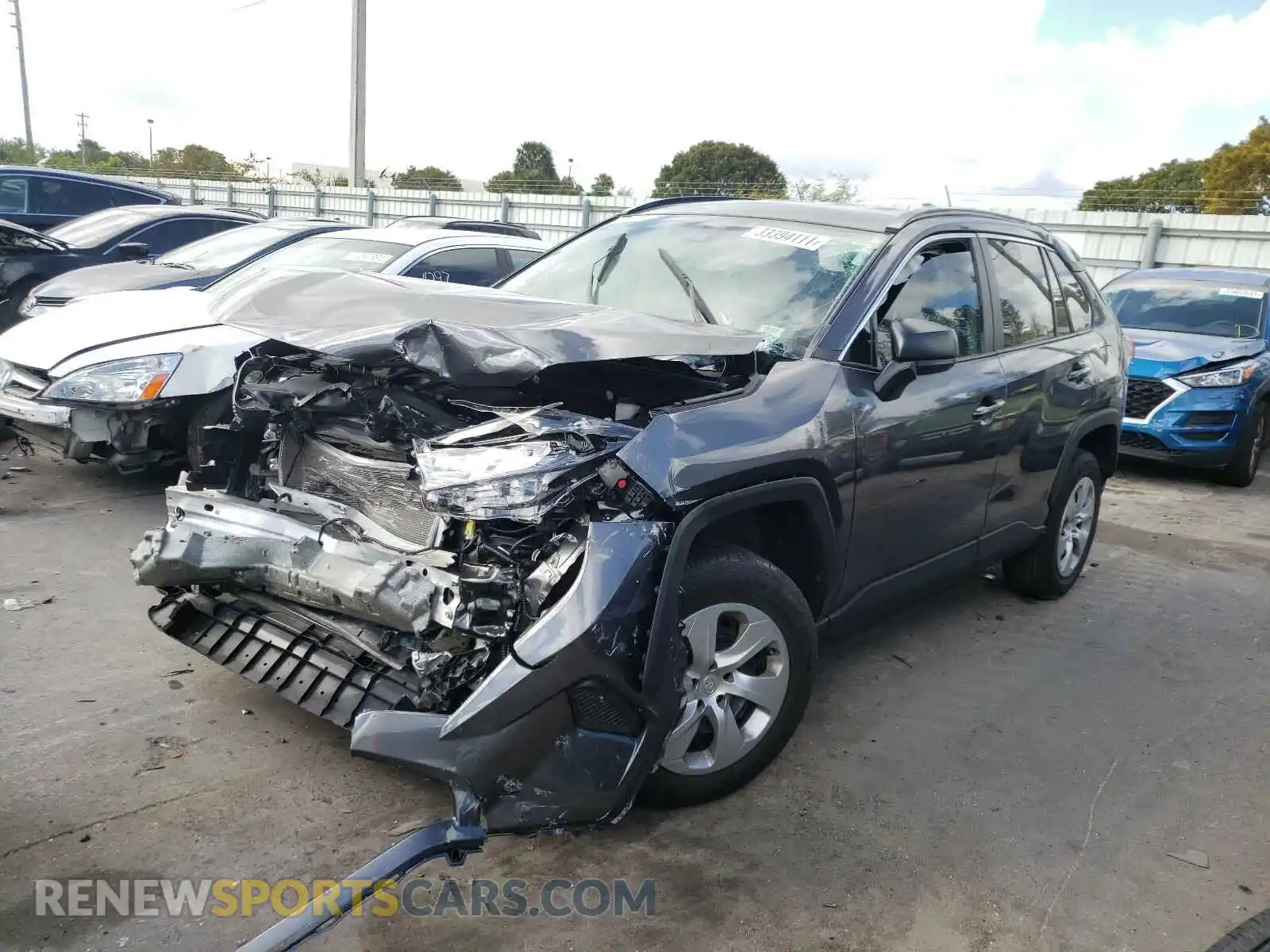 2 Photograph of a damaged car 2T3H1RFVXKC030260 TOYOTA RAV4 2019