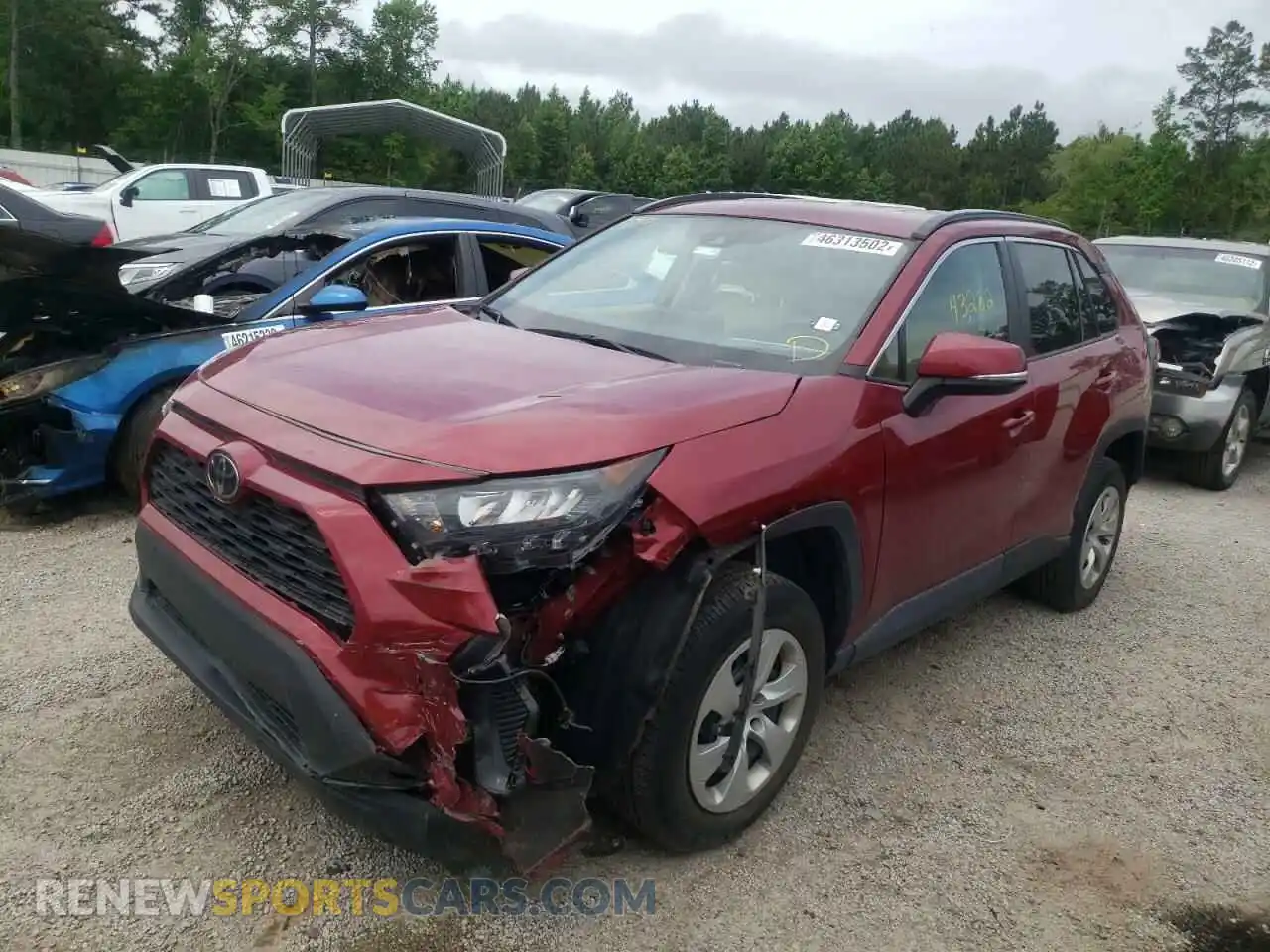 2 Photograph of a damaged car 2T3K1RFV4KC032219 TOYOTA RAV4 2019
