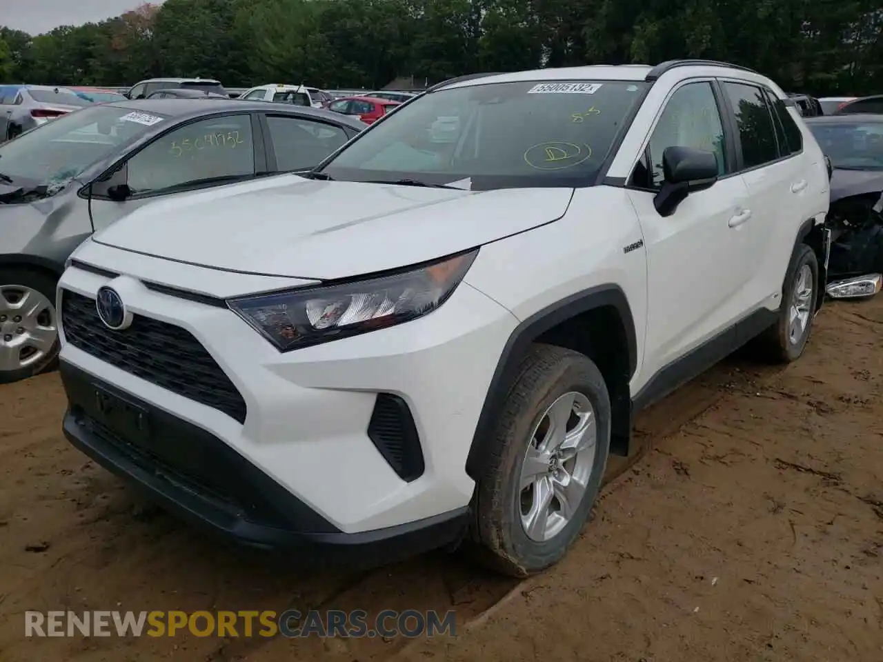 2 Photograph of a damaged car 2T3LWRFV6KW012199 TOYOTA RAV4 2019