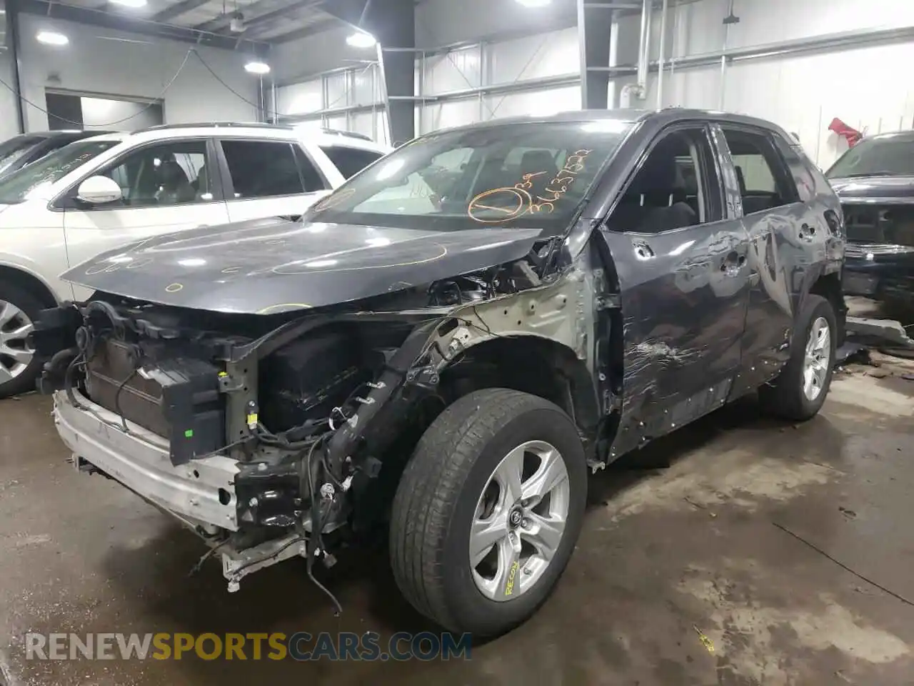 2 Photograph of a damaged car 2T3LWRFV6KW016205 TOYOTA RAV4 2019