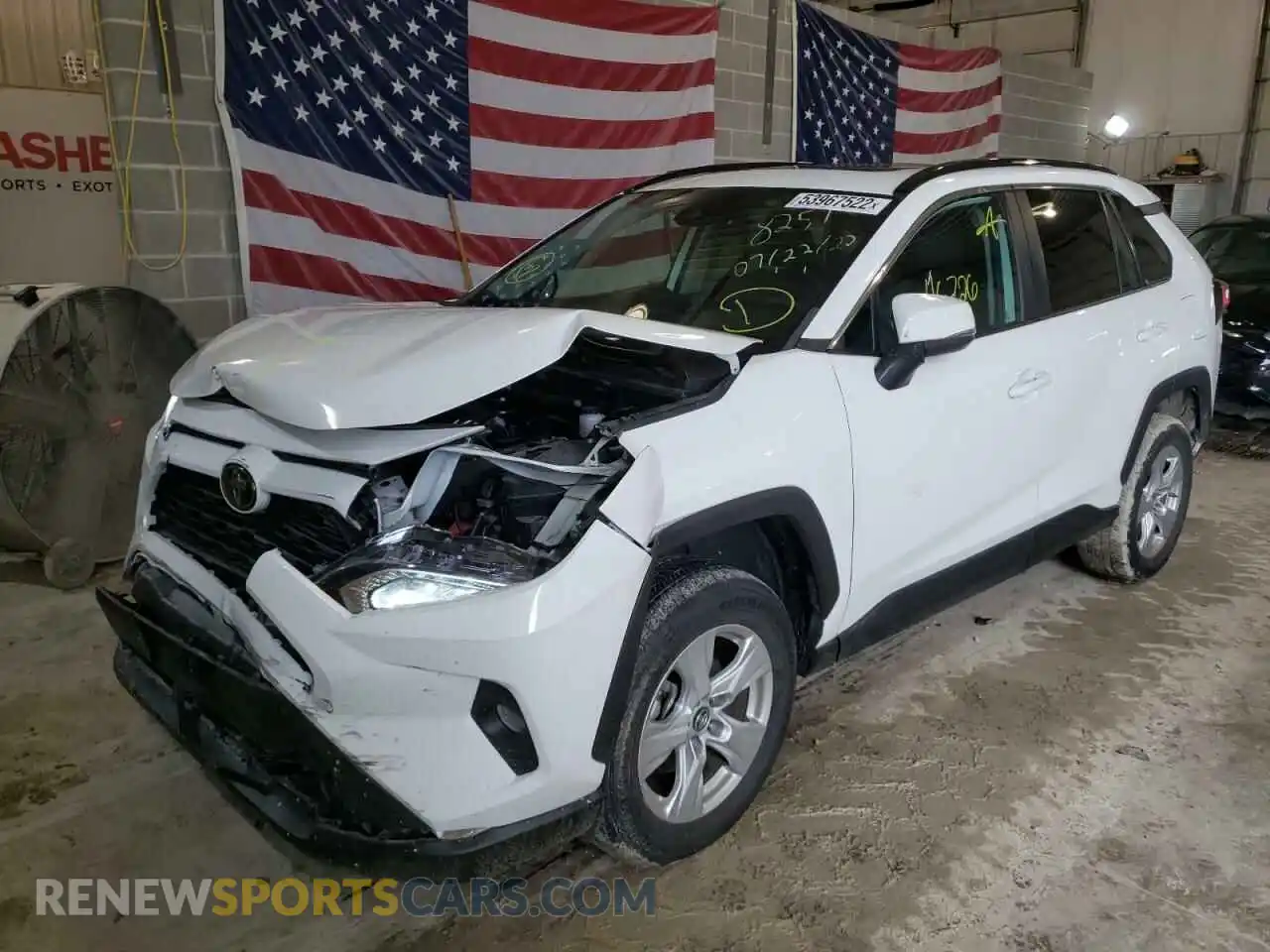 2 Photograph of a damaged car 2T3P1RFV0KC038251 TOYOTA RAV4 2019