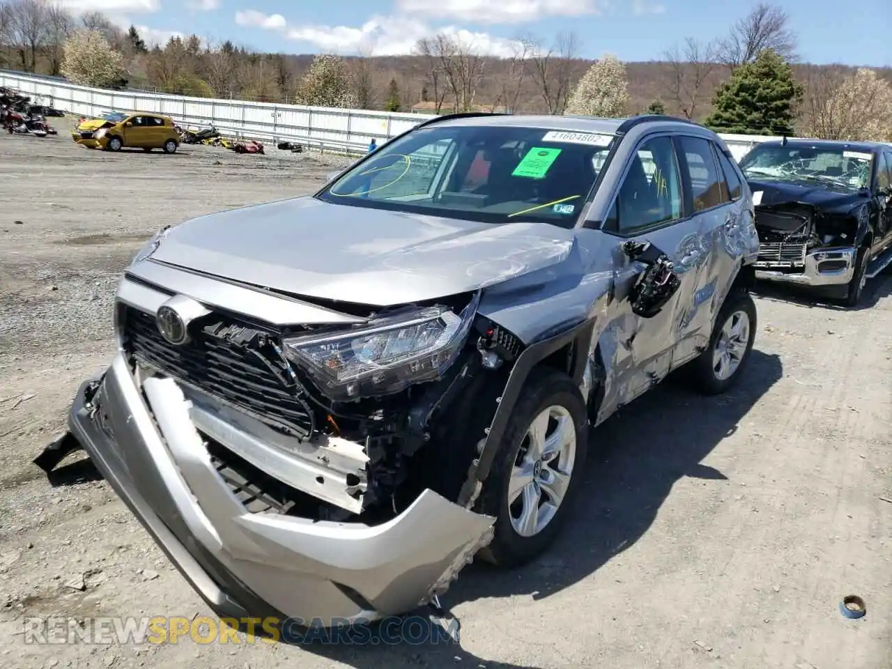 2 Photograph of a damaged car 2T3P1RFV2KC022357 TOYOTA RAV4 2019
