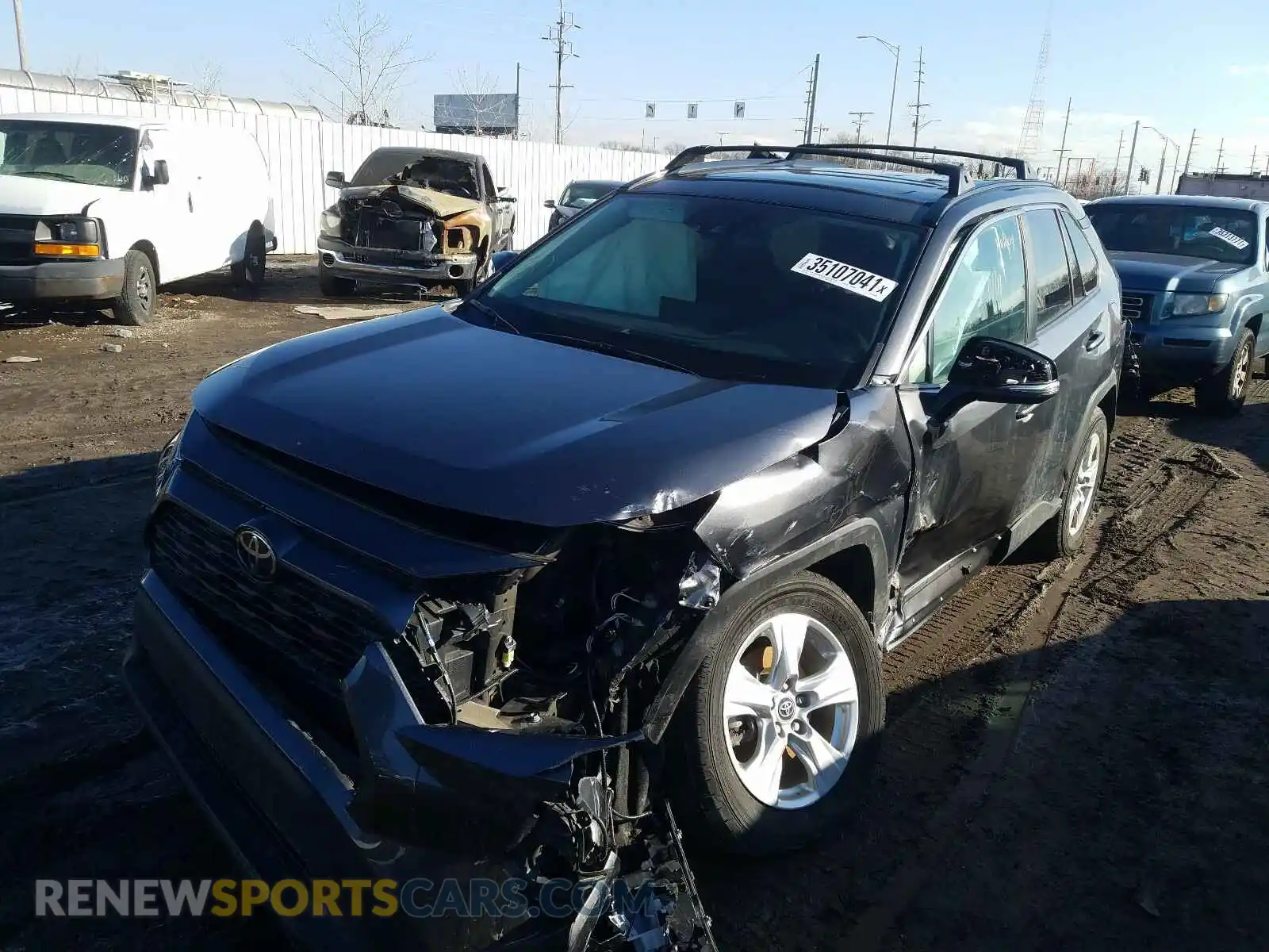 2 Photograph of a damaged car 2T3P1RFV7KC012424 TOYOTA RAV4 2019