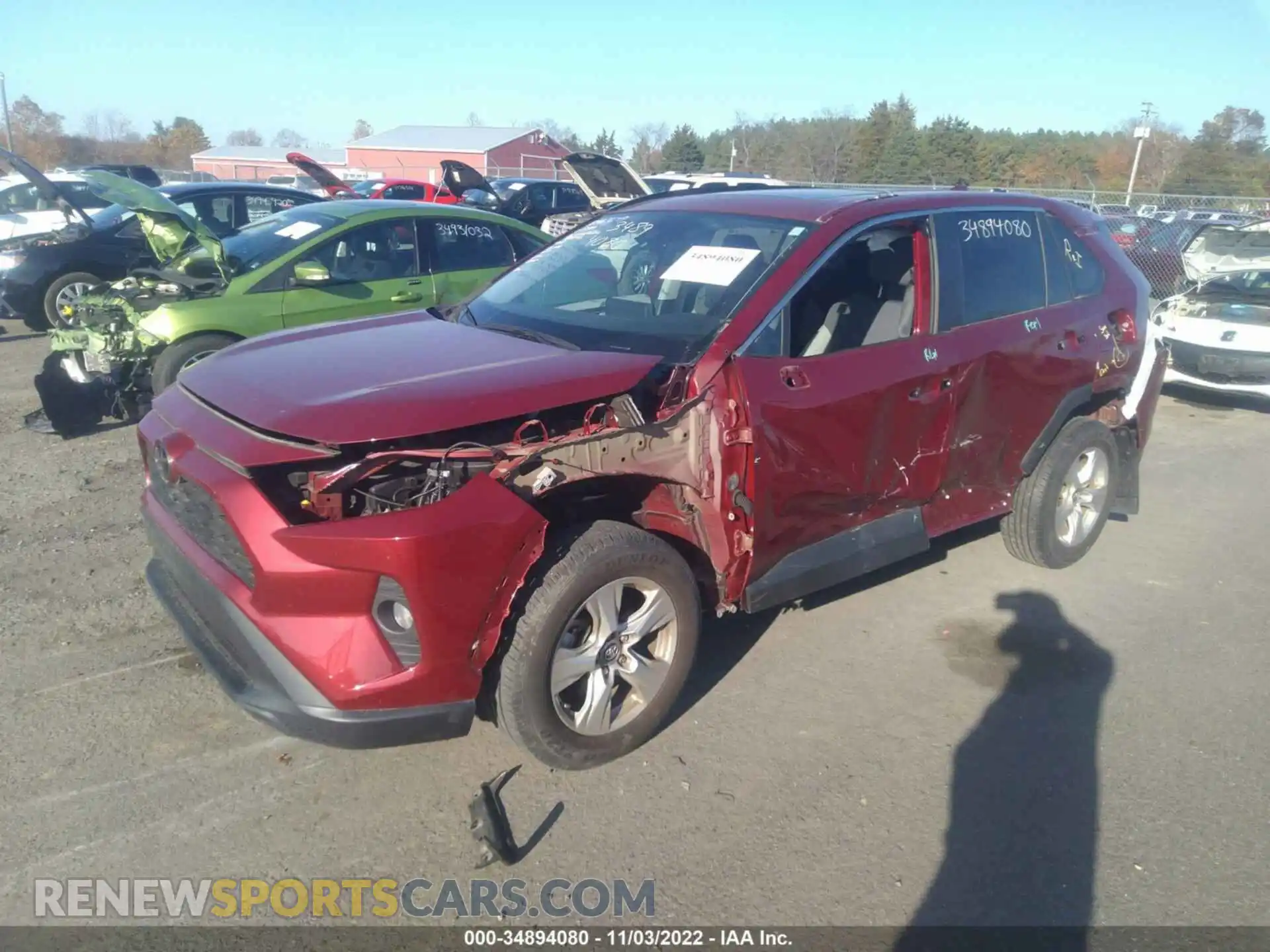 2 Photograph of a damaged car 2T3P1RFV8KC036859 TOYOTA RAV4 2019