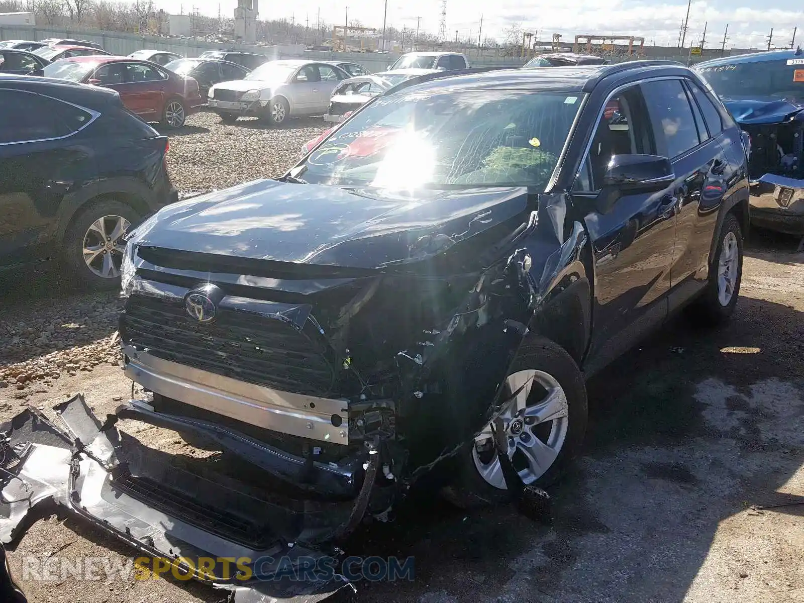 2 Photograph of a damaged car 2T3RWRFV2KW028474 TOYOTA RAV4 2019