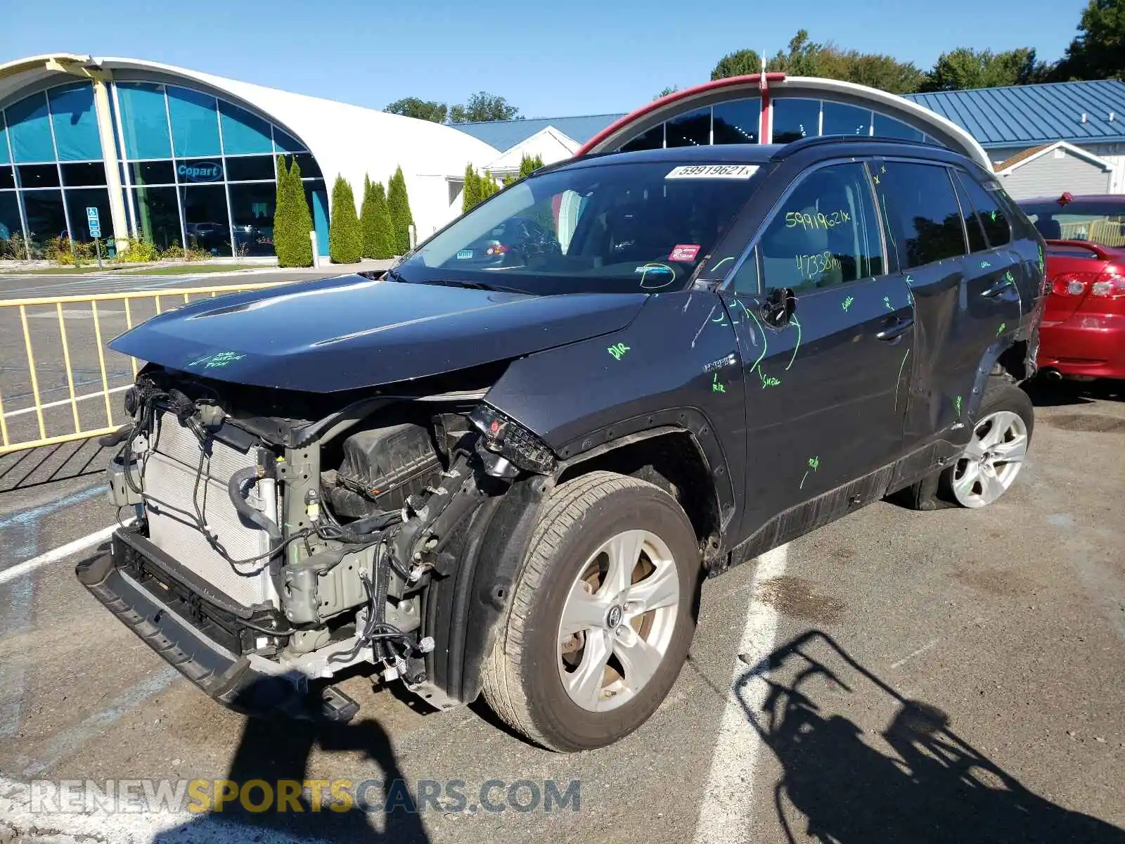 2 Photograph of a damaged car 2T3RWRFV9KW005774 TOYOTA RAV4 2019