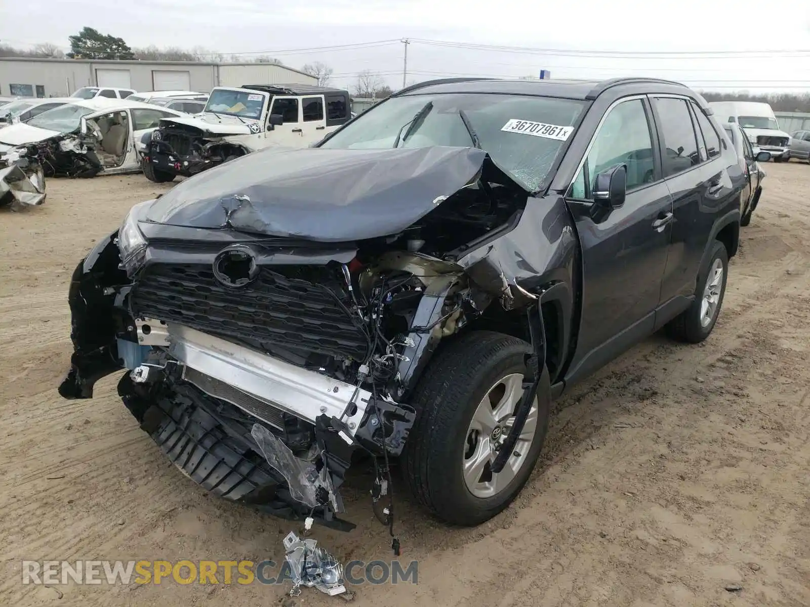 2 Photograph of a damaged car 2T3W1RFV5KC014250 TOYOTA RAV4 2019