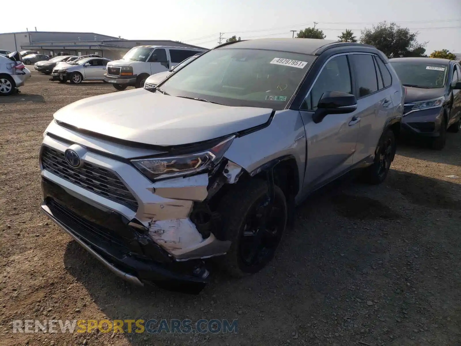 2 Photograph of a damaged car JTMEWRFV7KJ007133 TOYOTA RAV4 2019