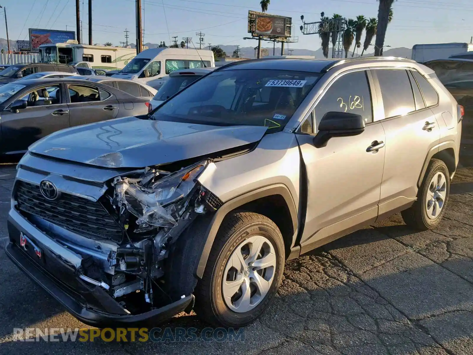 2 Photograph of a damaged car JTMH1RFV2KD508375 TOYOTA RAV4 2019