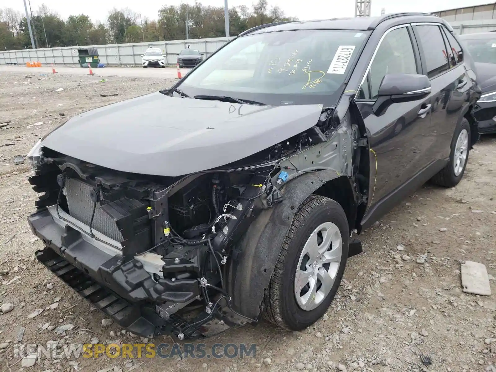 2 Photograph of a damaged car JTMK1RFV8KJ009698 TOYOTA RAV4 2019