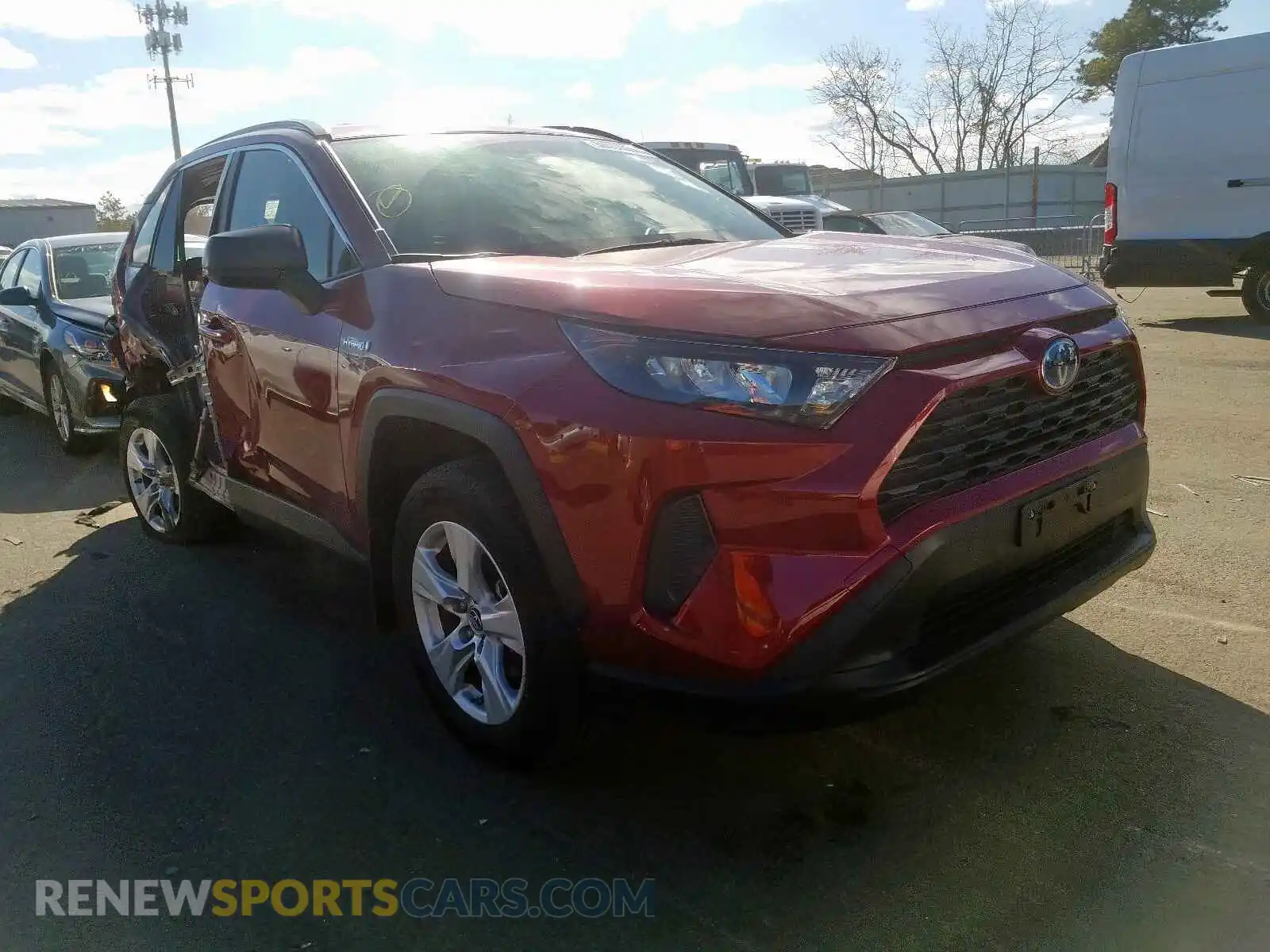 1 Photograph of a damaged car JTMLWRFV2KD005165 TOYOTA RAV4 2019