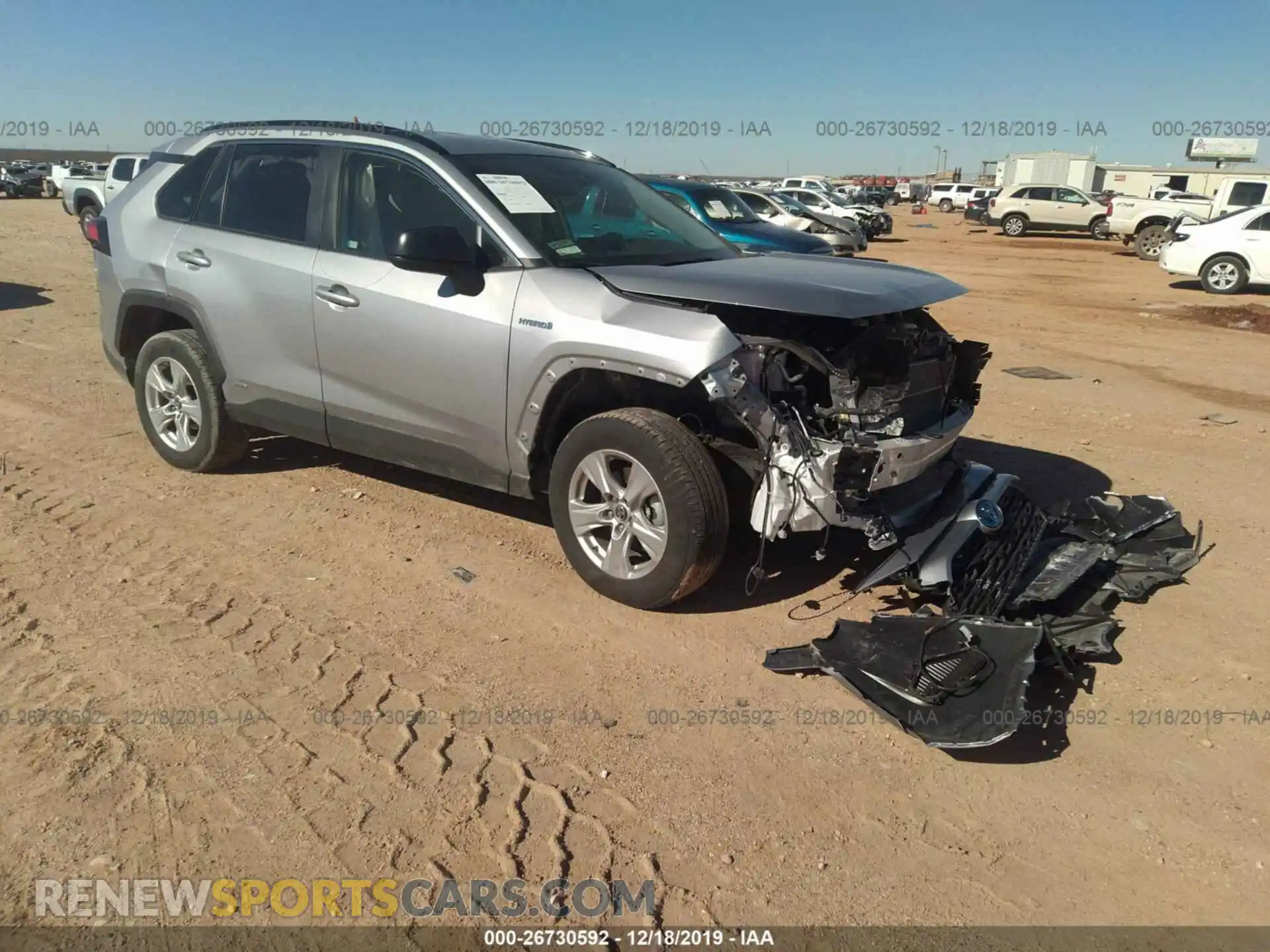 1 Photograph of a damaged car JTMLWRFV6KD008067 TOYOTA RAV4 2019
