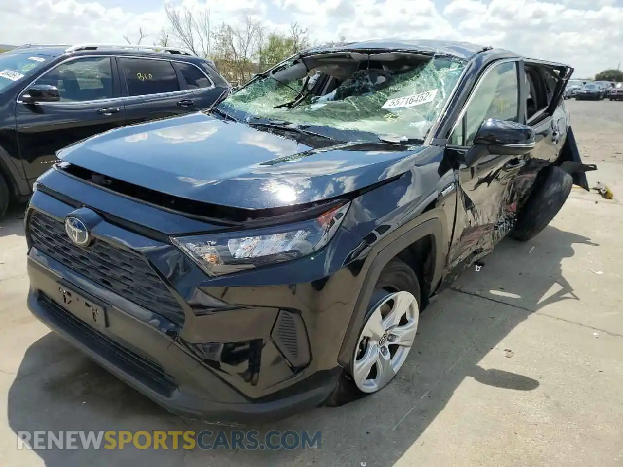 2 fotografías del automóvil dañado JTMMWRFV0KD015746 TOYOTA RAV4 2019