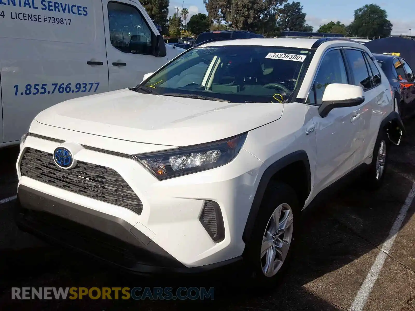 2 Photograph of a damaged car JTMMWRFV8KD009452 TOYOTA RAV4 2019
