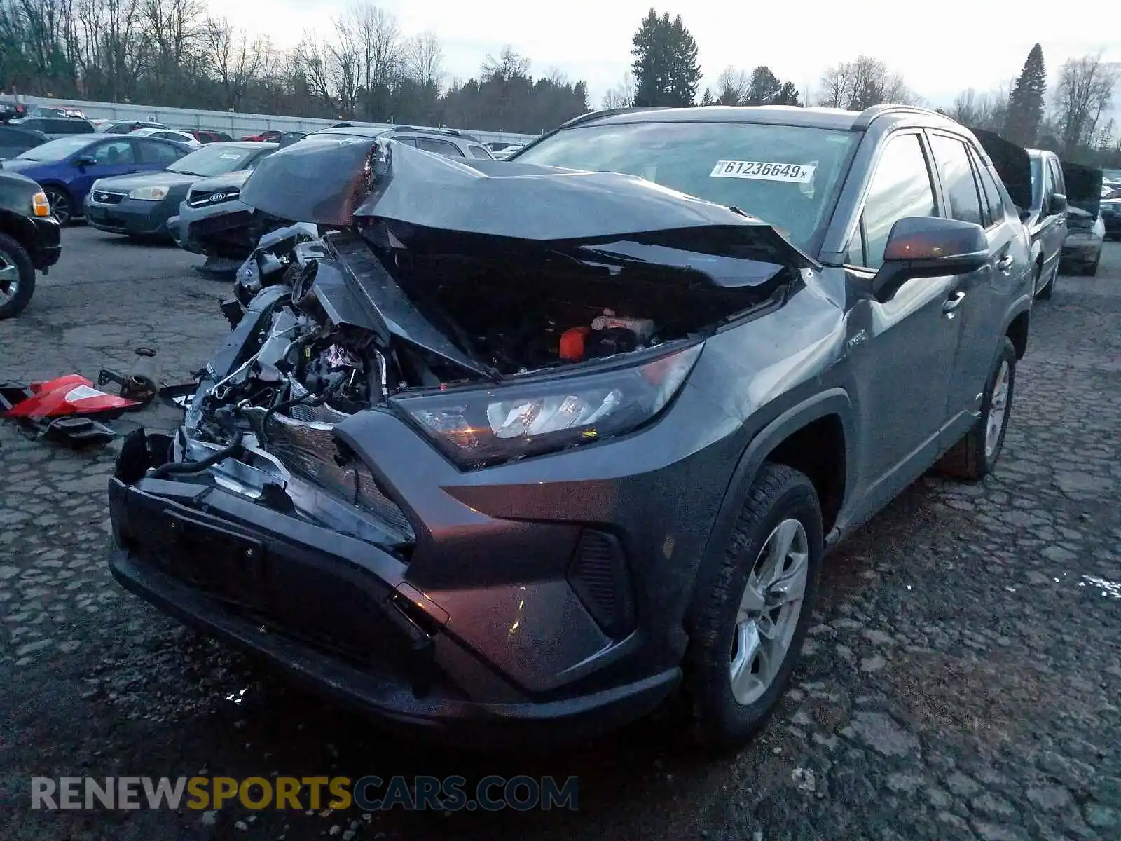 2 Photograph of a damaged car JTMMWRFV8KD013887 TOYOTA RAV4 2019